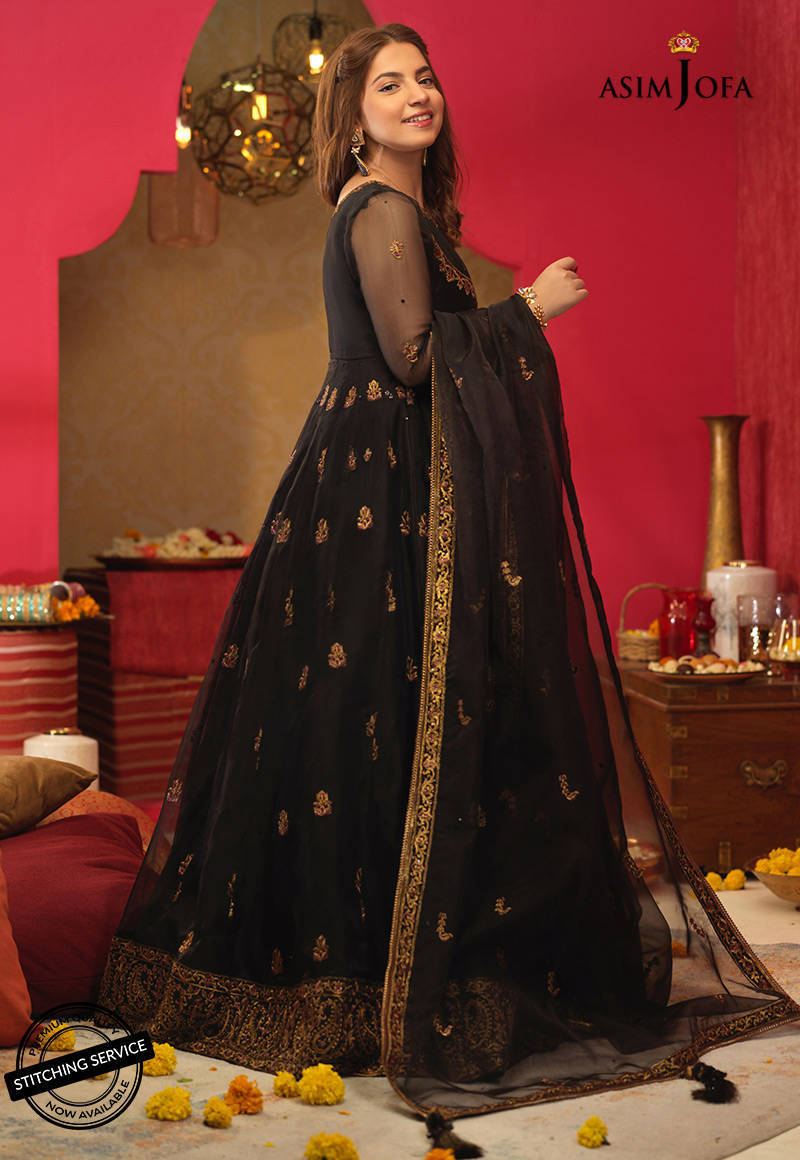AJFC-27 EMBROIDERED ORGANZA 3 PCS