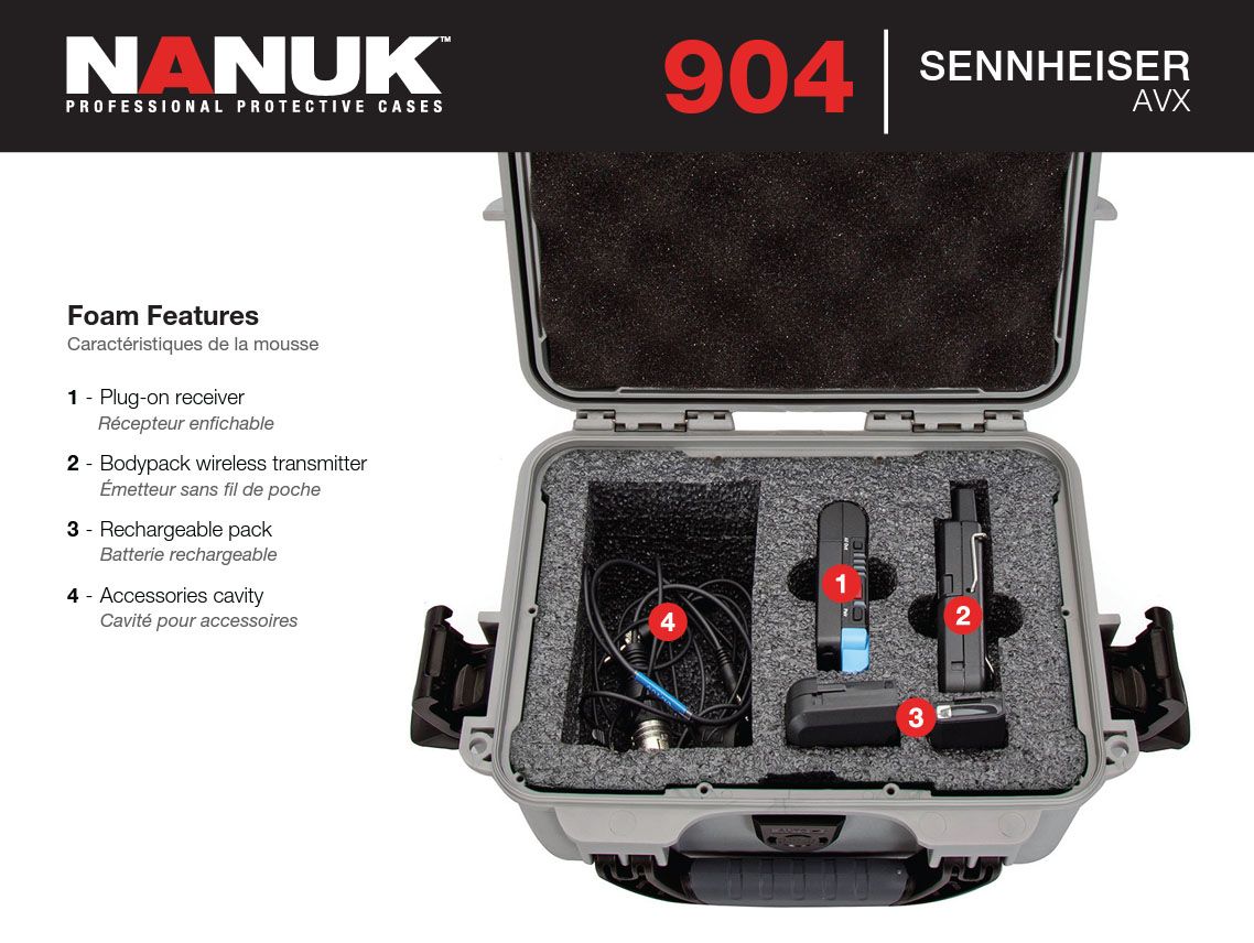 Nanuk 904 Case for Sennheiser AVX (Black)