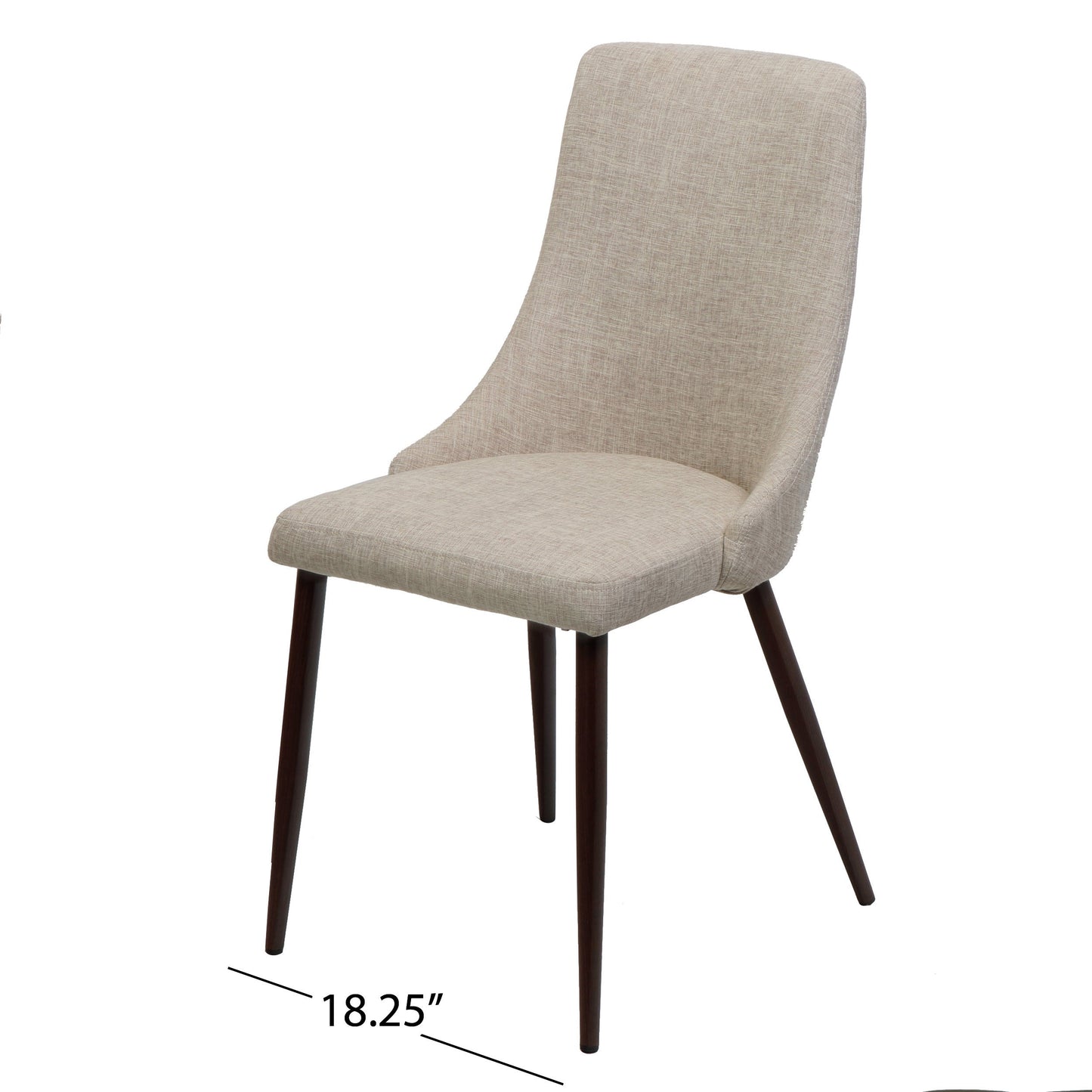 Psyche Upholstered Dining Chair with Wood Legs, Set of 2