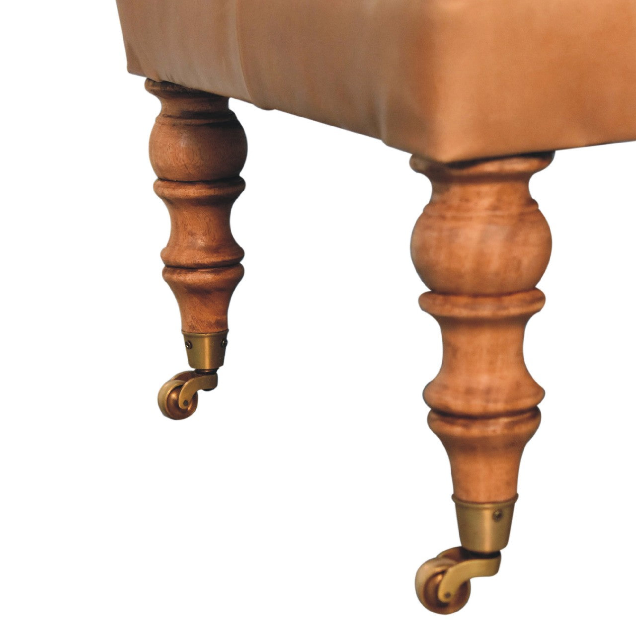 Upholstered Ottoman with Castor Legs