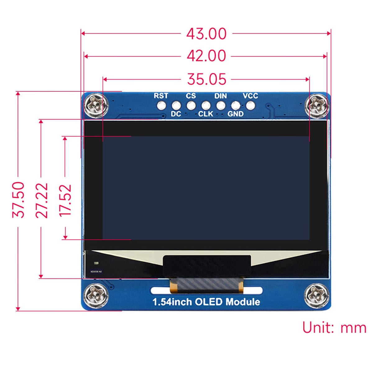 1.54" OLED Display Module (128 x 64)