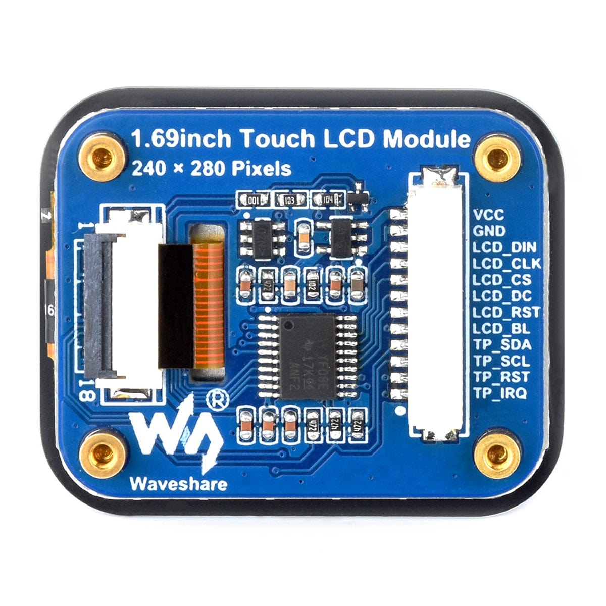 1.69" Round IPS LCD Display Module with Touch Panel (240 x 280)