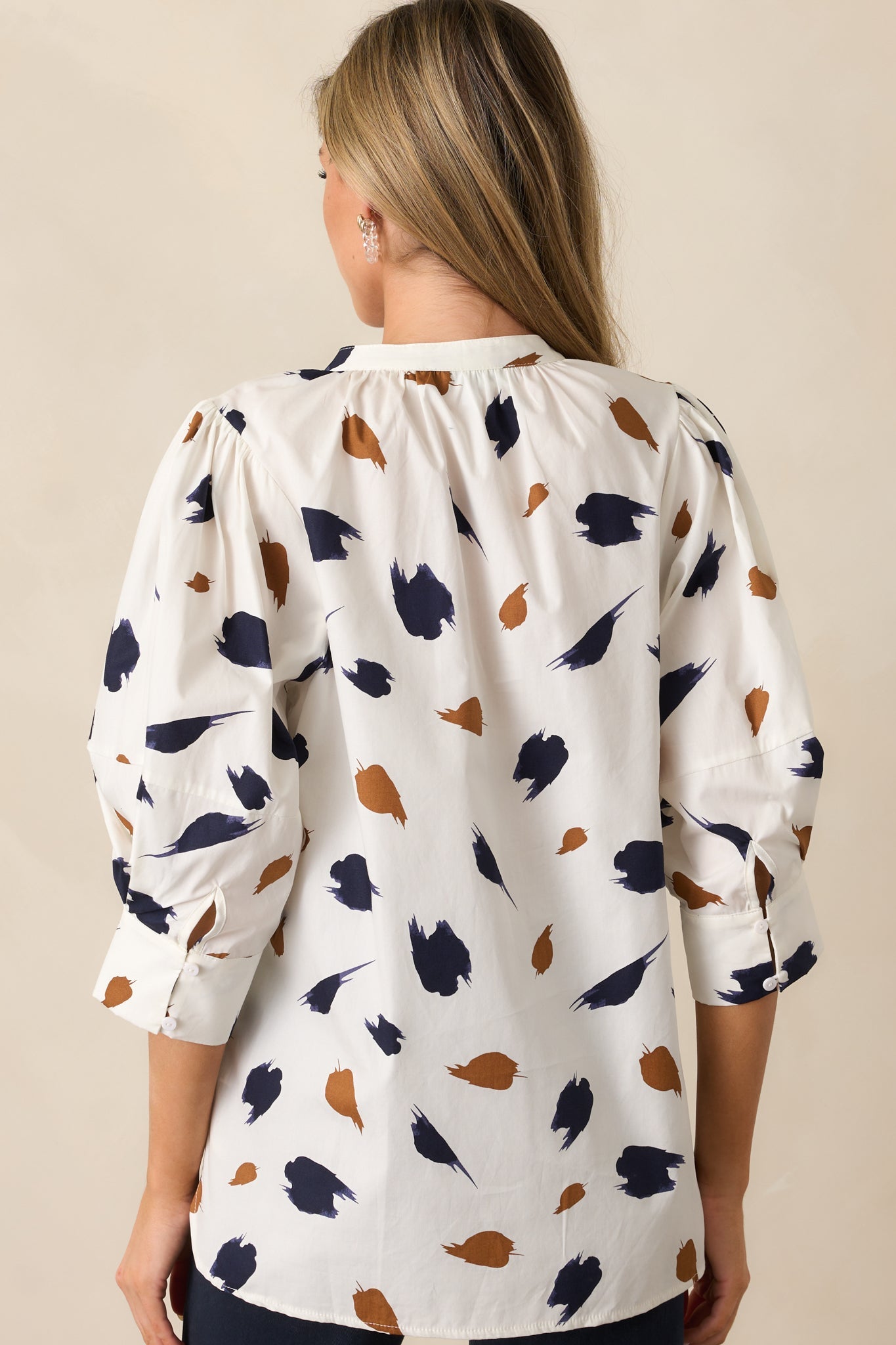 From The Top 100% Cotton Ivory Blouse