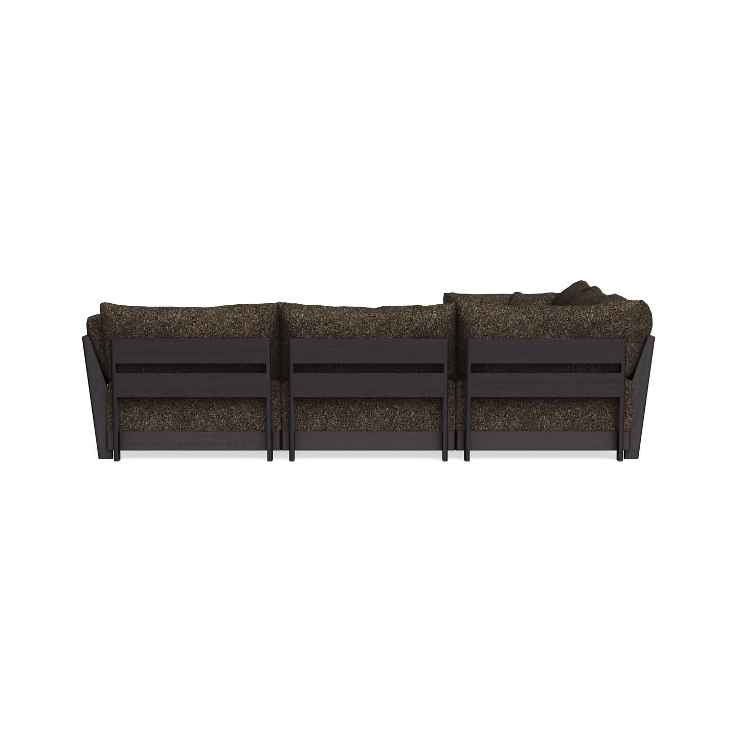 Modular Bondi Black 5-Seater Corner Sectional in Phantom | Memory Foam Blend