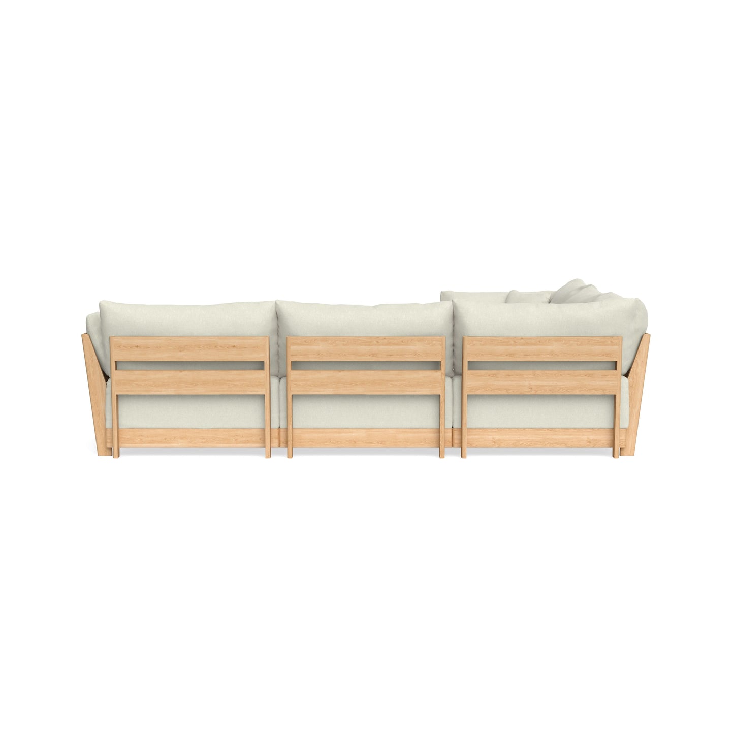 Slipcover Only - Modular Bondi 5-Seater Corner Sectional + Ottoman in Eggshell
