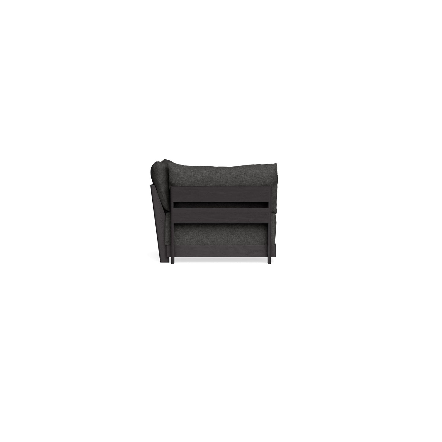 Modular Bondi Black Corner Chair in Graphite | Memory Foam Blend