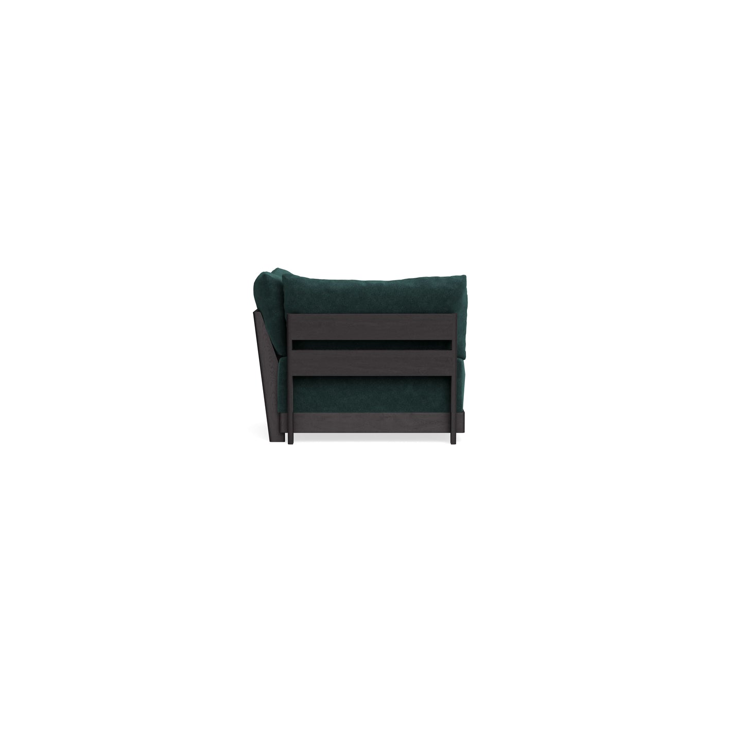 Modular Bondi Black Corner Chair in Harbor Blue | Memory Foam Blend