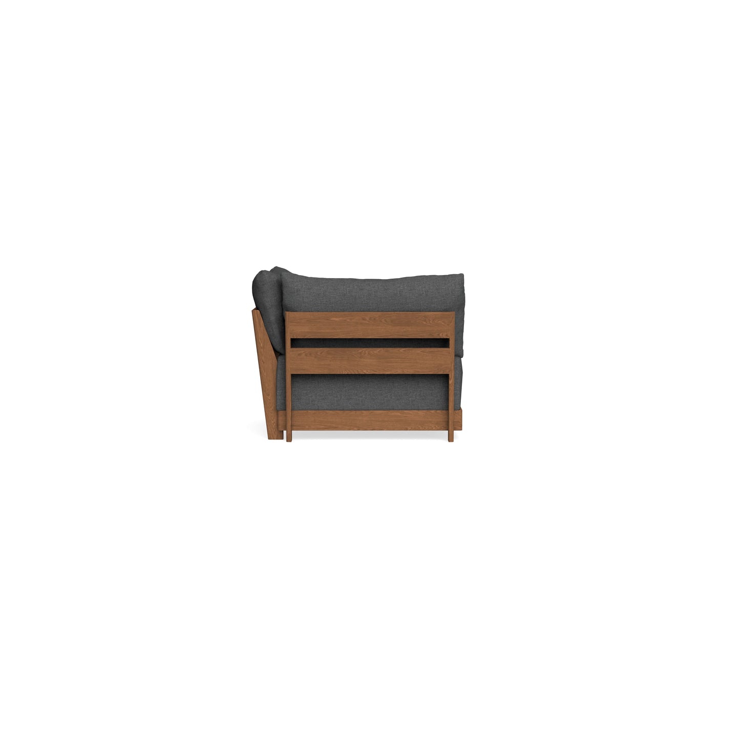 Modular Bondi Espresso Corner Chair in Pebble | Memory Foam Blend