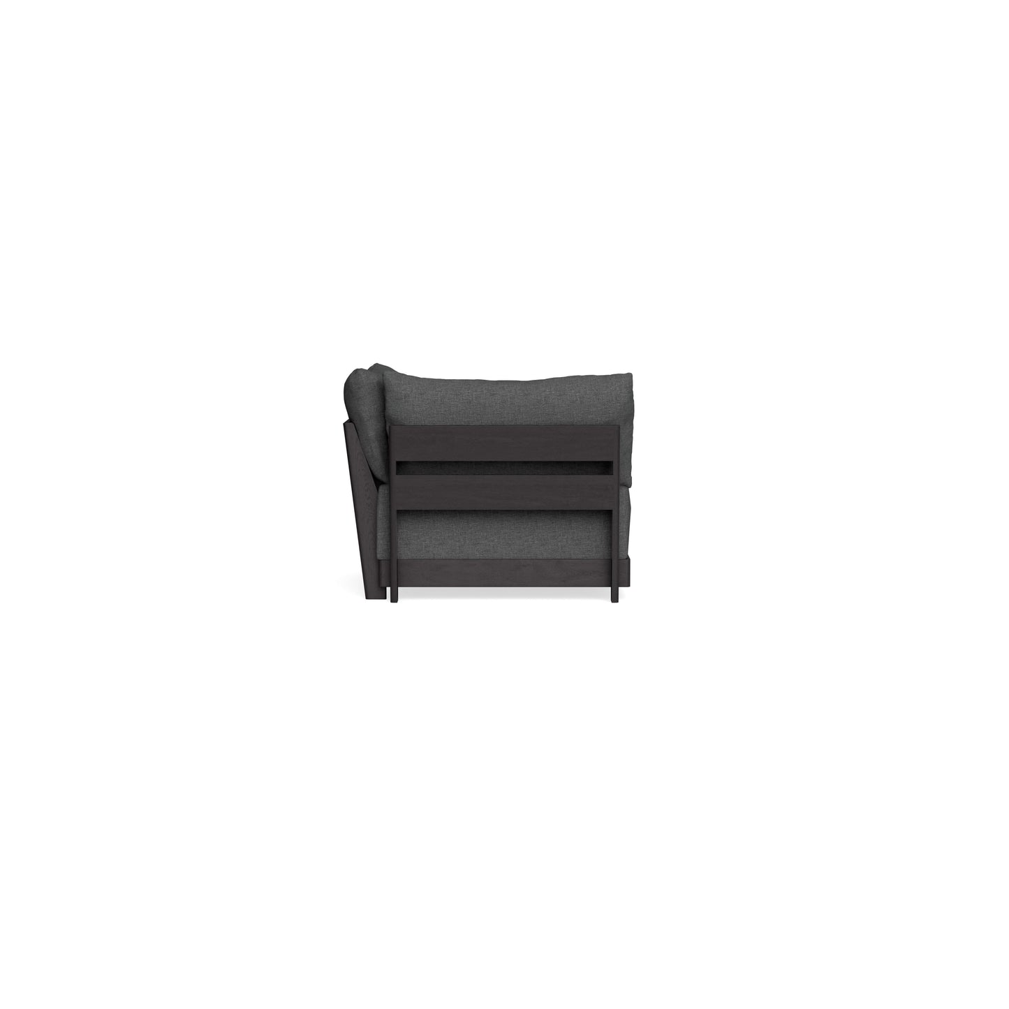 Modular Bondi Black Corner Chair in Pebble | Memory Foam Blend