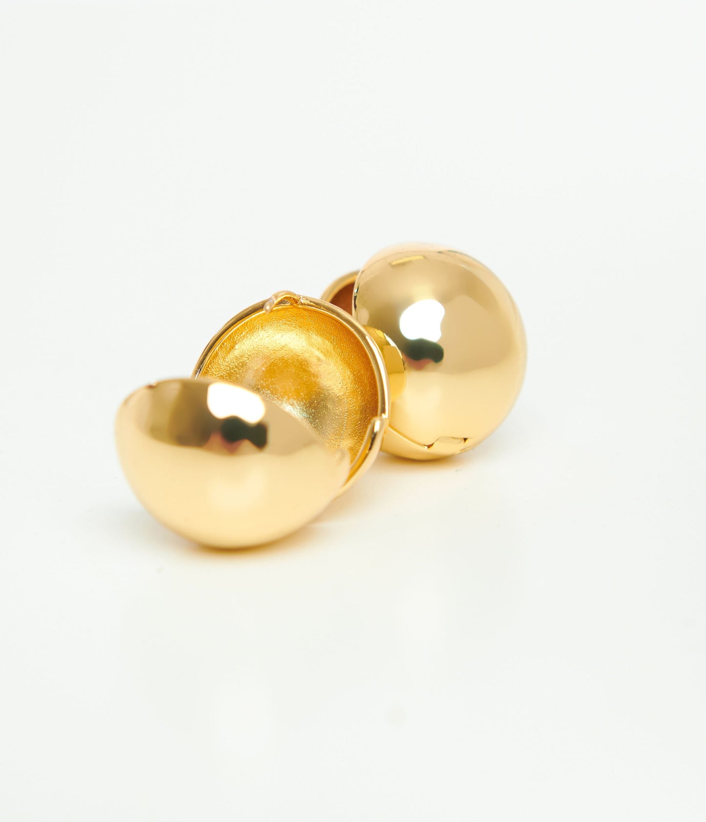 1930s Gold Ball Stud Earrings