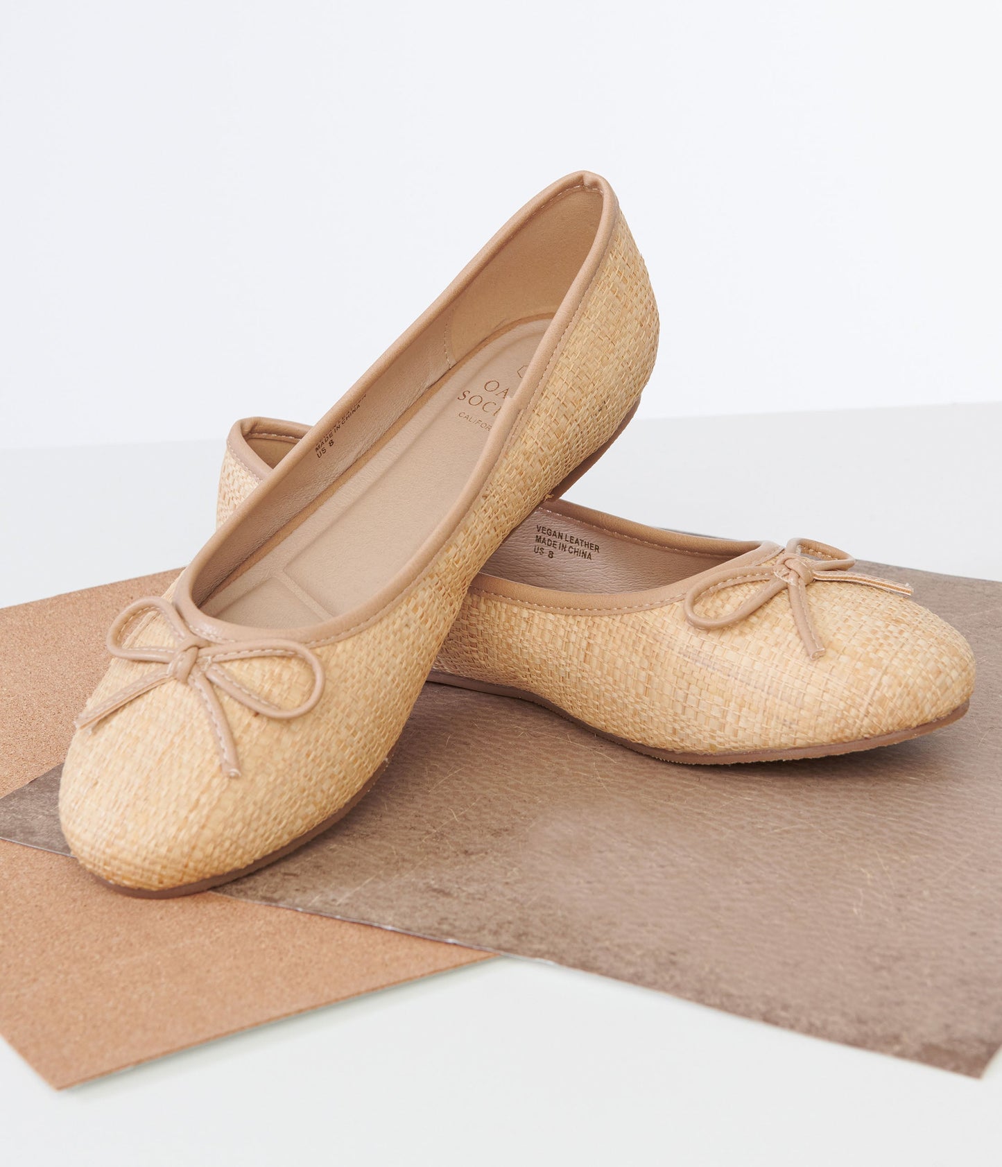 1960s Rattan Bow Ballet Flats