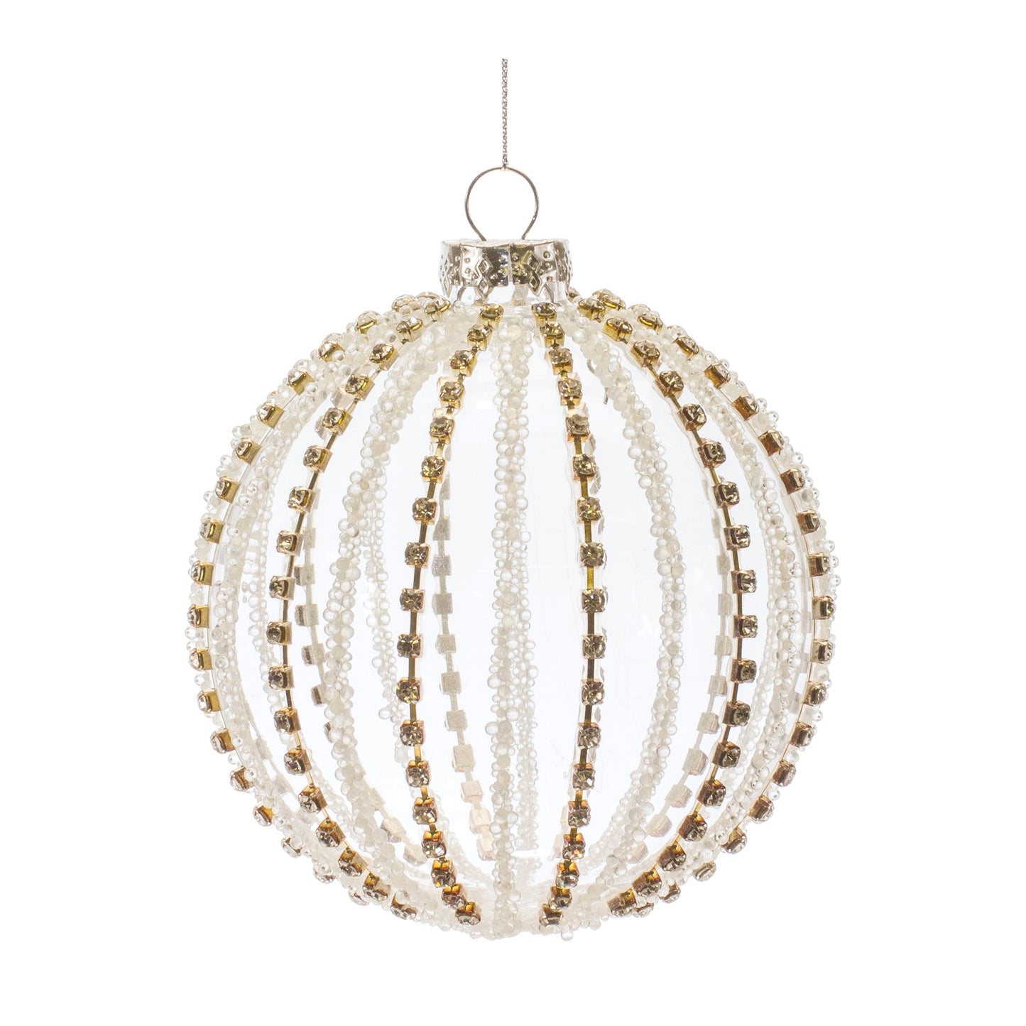 Jeweled Glass Ball Ornament, Set of 6