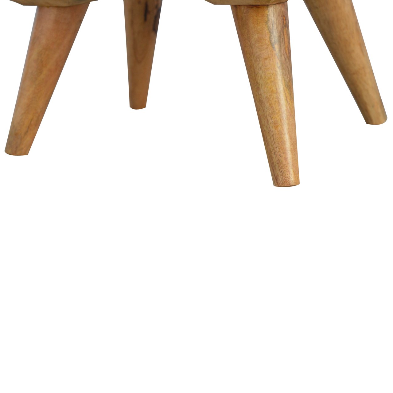 4-Drawer Bedside with Tapered Legs and Shiny Knobs