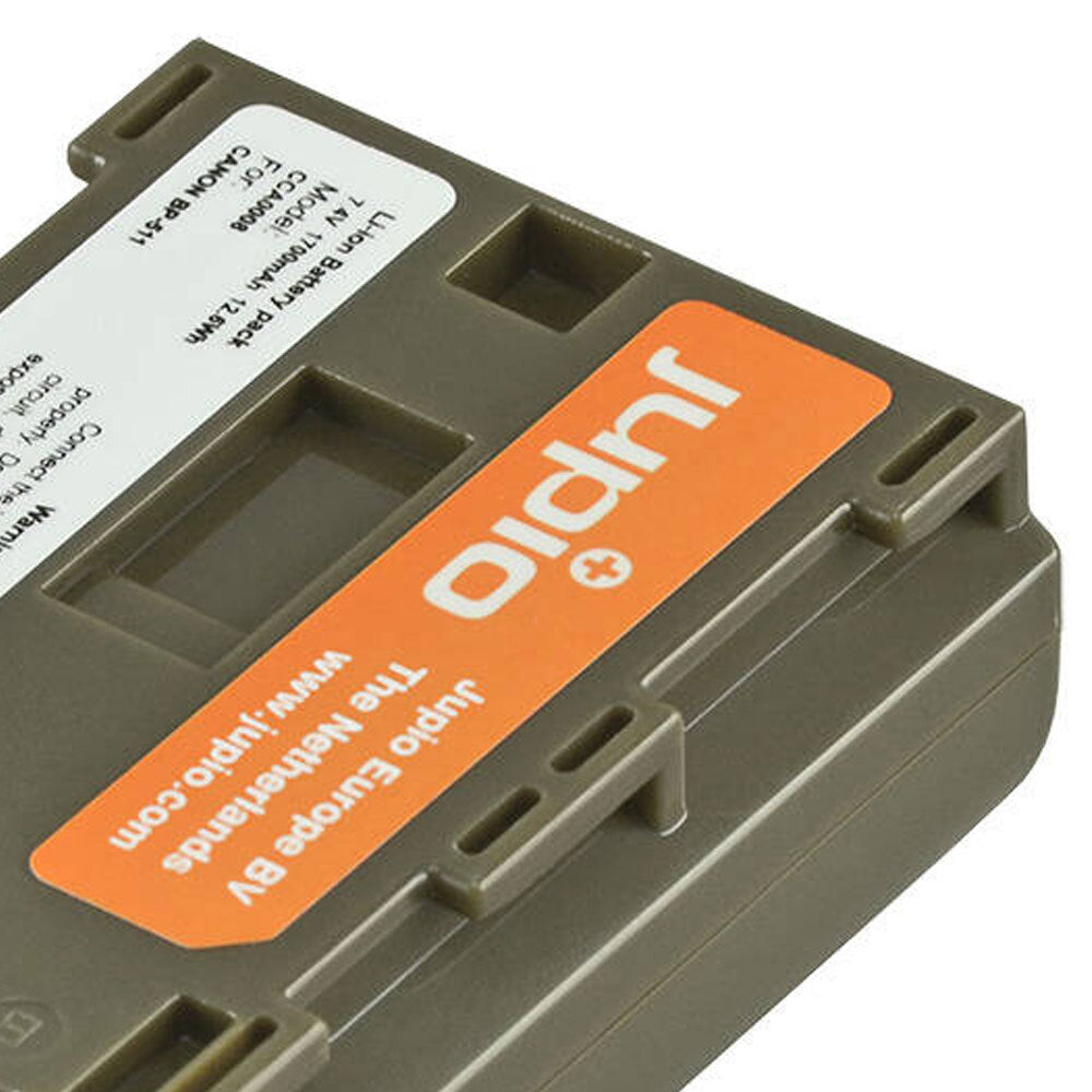 Jupio Li-Ion 7.4V 1700mAh Rechargeable Battery For Canon BP-511/511A Camera