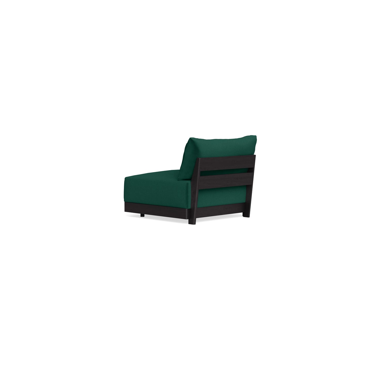 Modular Bondi Black End Chair in Evergreen | Memory Foam Blend
