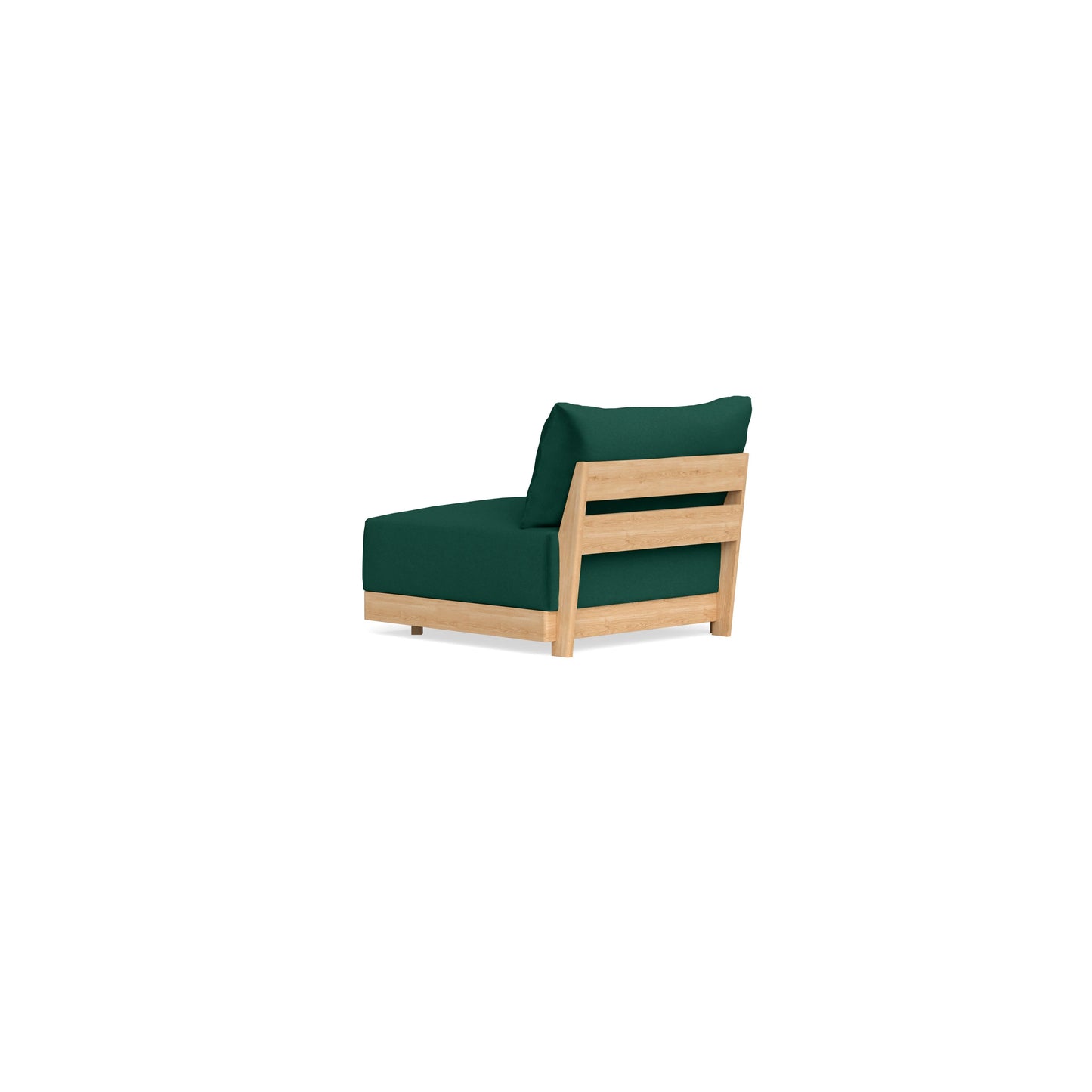 Modular Bondi Latte End Chair in Evergreen | Memory Foam Blend