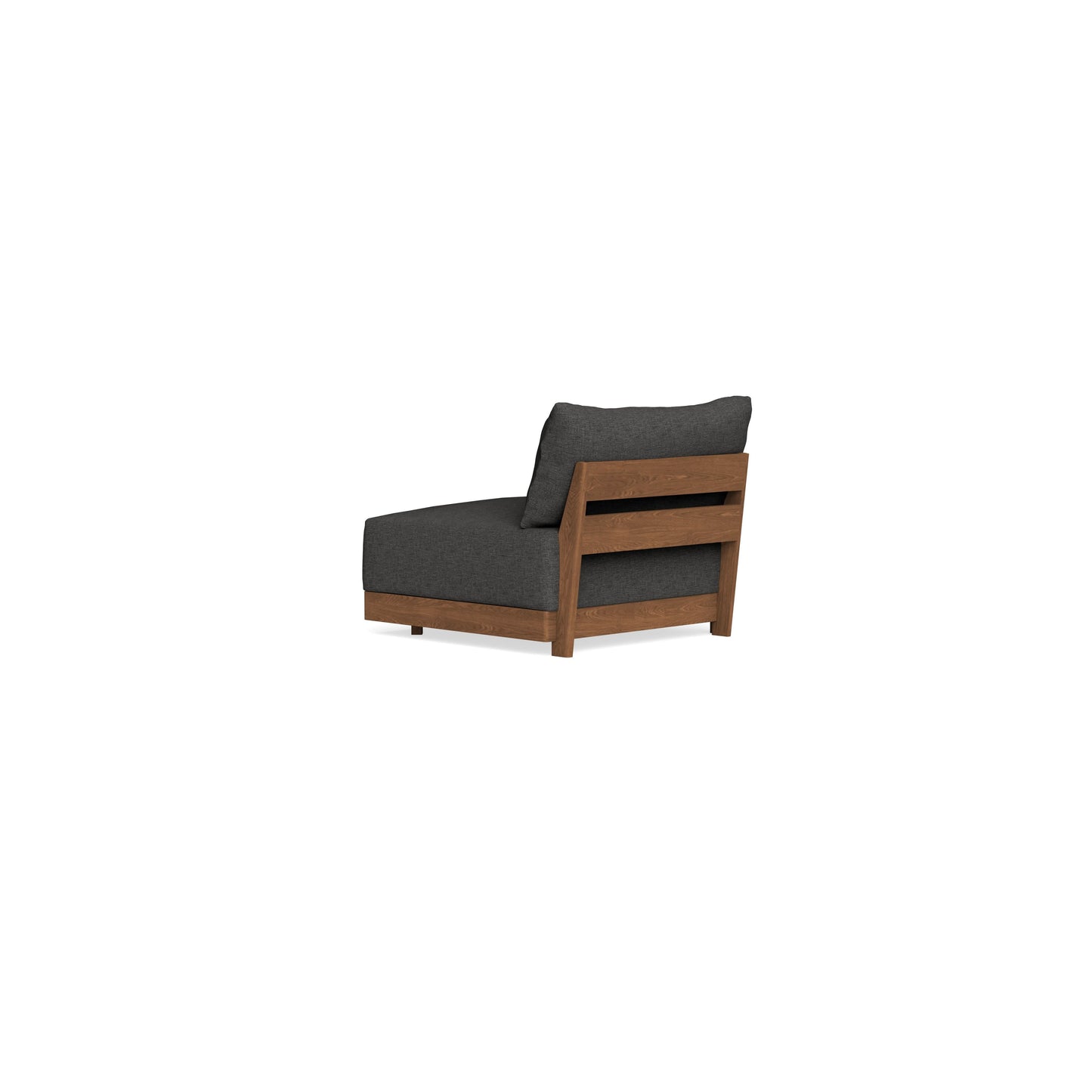 Modular Bondi Espresso End Chair in Graphite | Memory Foam Blend