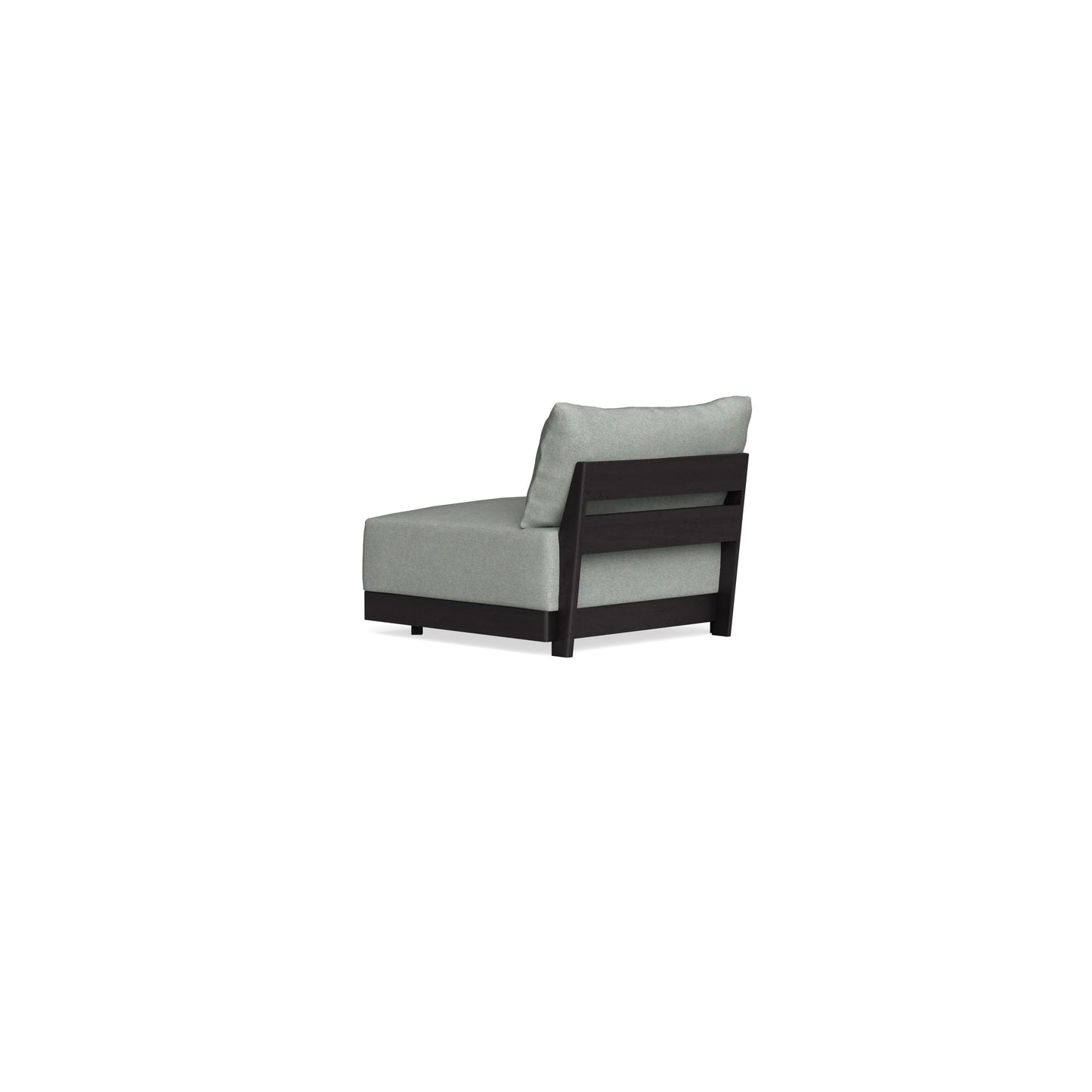 Modular Bondi Black End Chair in Spa | Memory Foam Blend