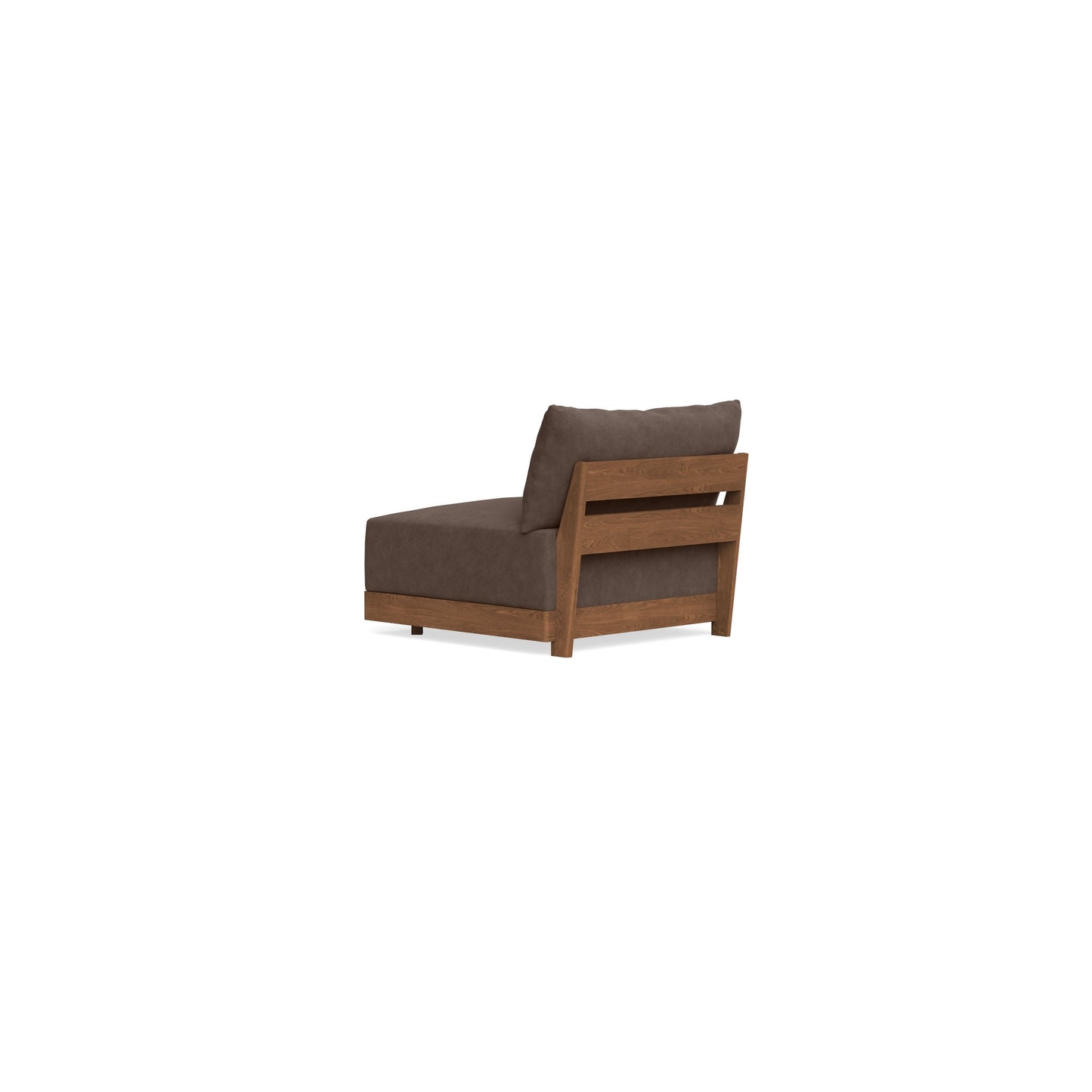 Modular Bondi Espresso Armless Chair in Chocolate | Classic Blend