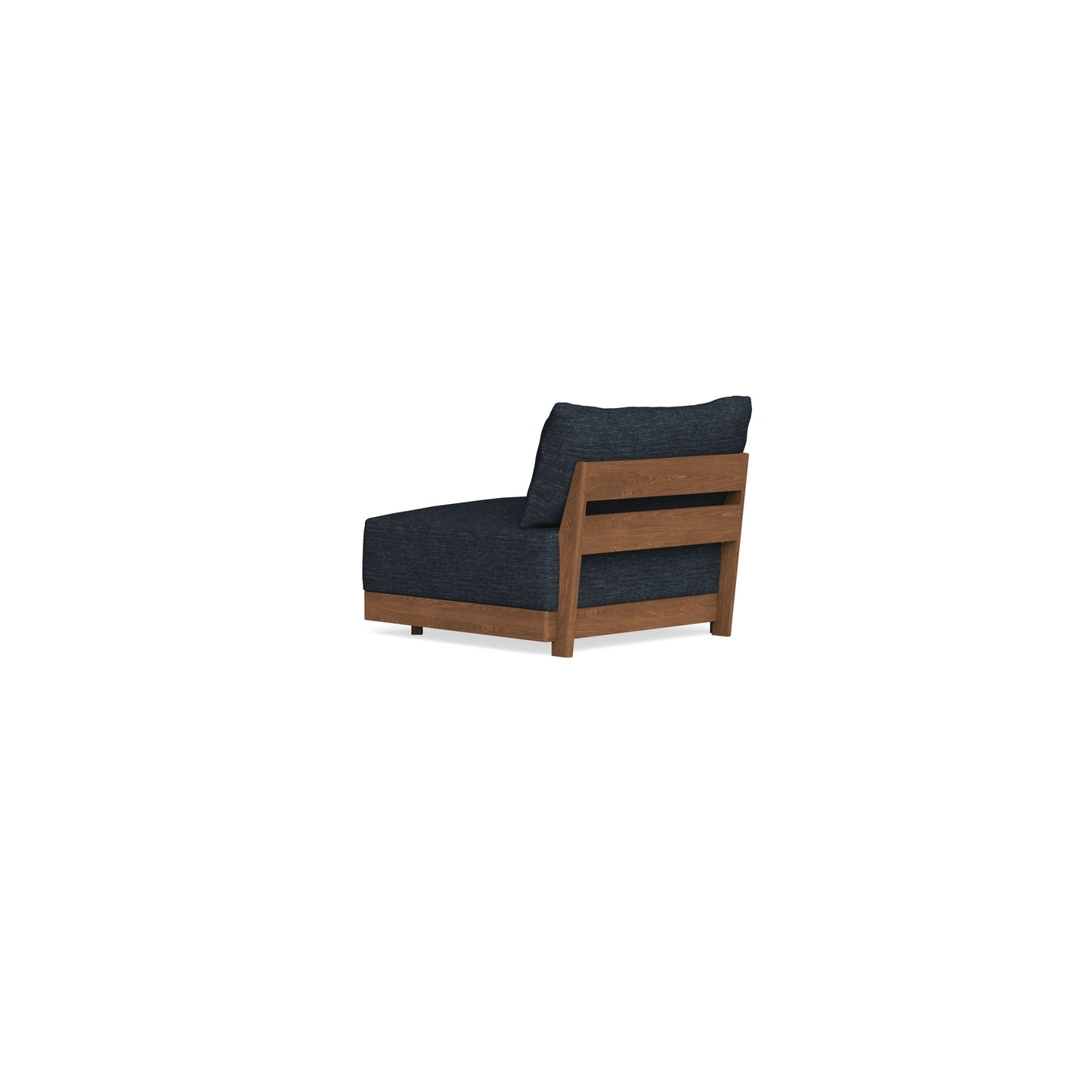Modular Bondi Espresso End Chair in Baltic Blue | Memory Foam Blend