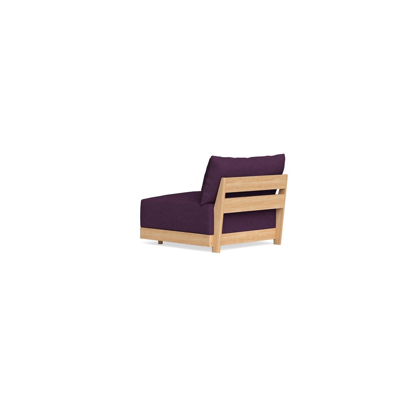 Modular Bondi Latte Armless Chair in Aubergine | Memory Foam Blend