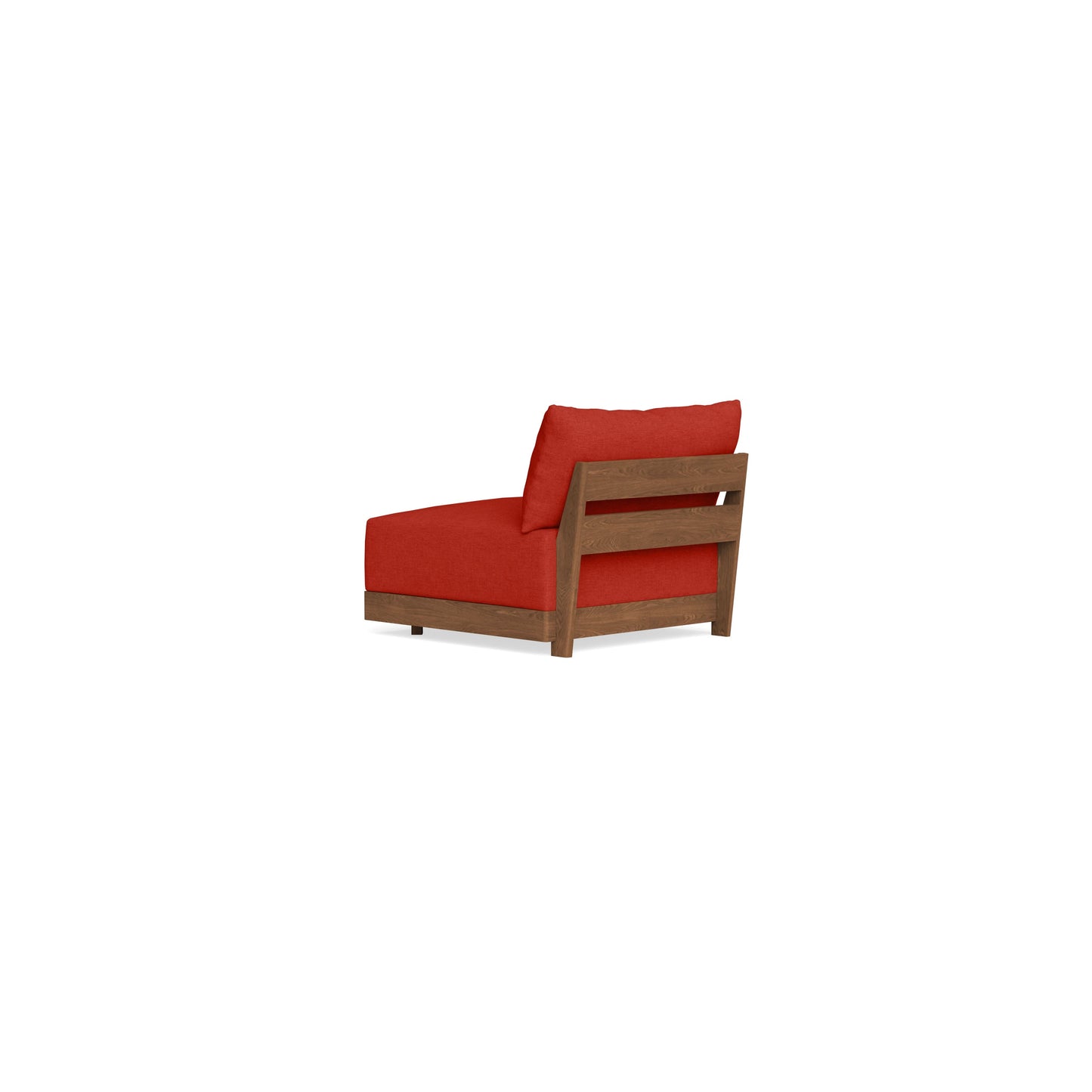 Modular Bondi Espresso Armless Chair in Cayenne | Memory Foam Blend