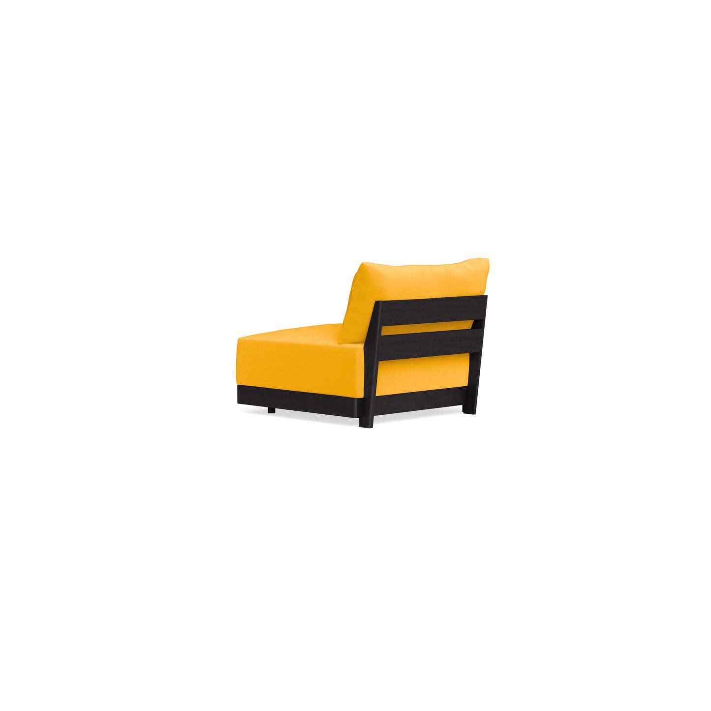 Modular Bondi Black End Chair in Marigold | Memory Foam Blend