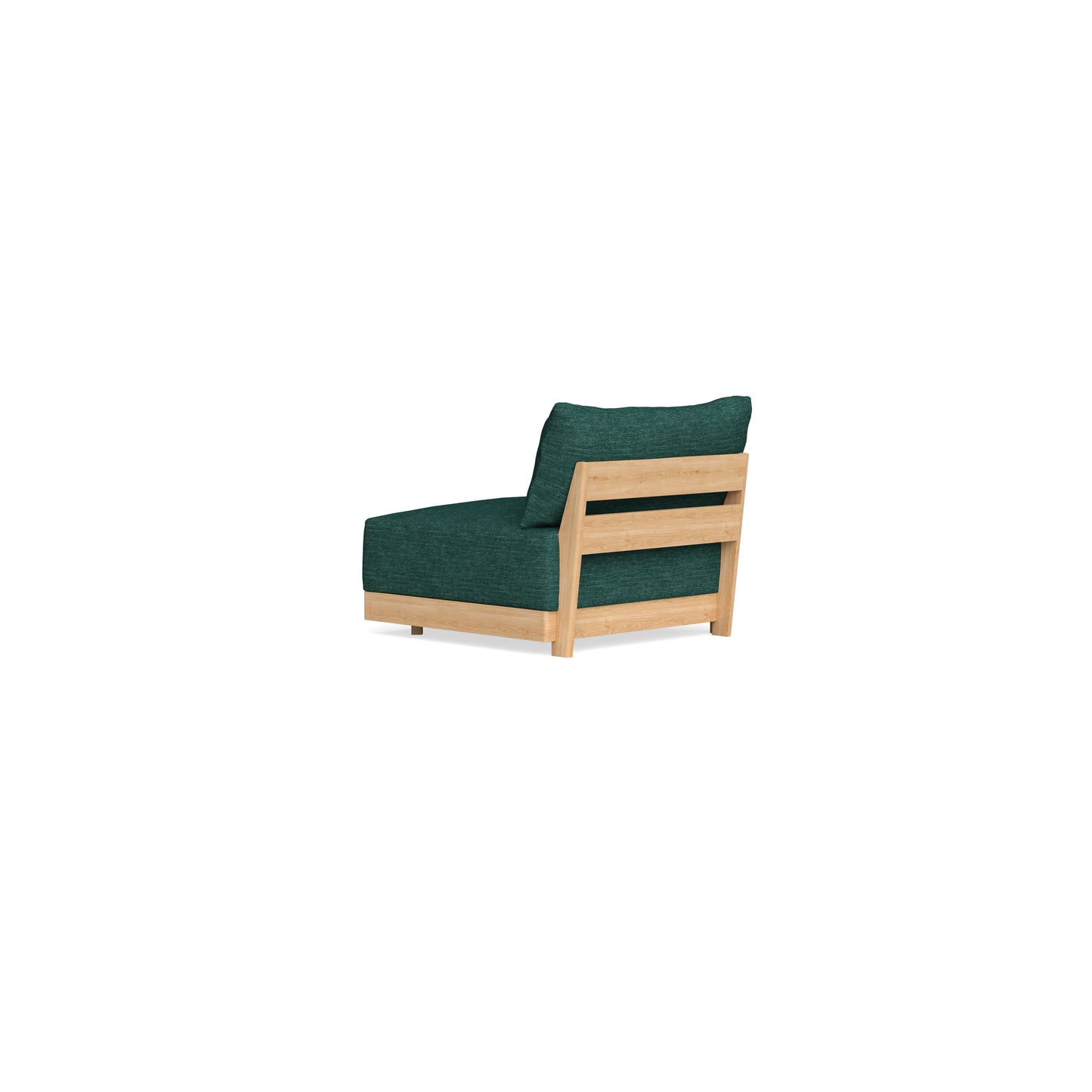 Modular Bondi Latte End Chair in Forest Green | Memory Foam Blend