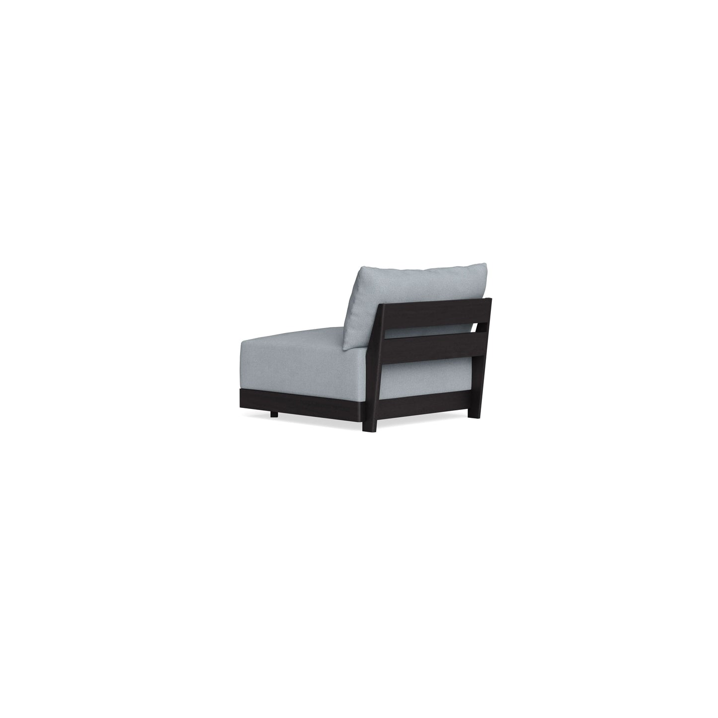 Modular Bondi Black Armless Chair in Ash | Memory Foam Blend