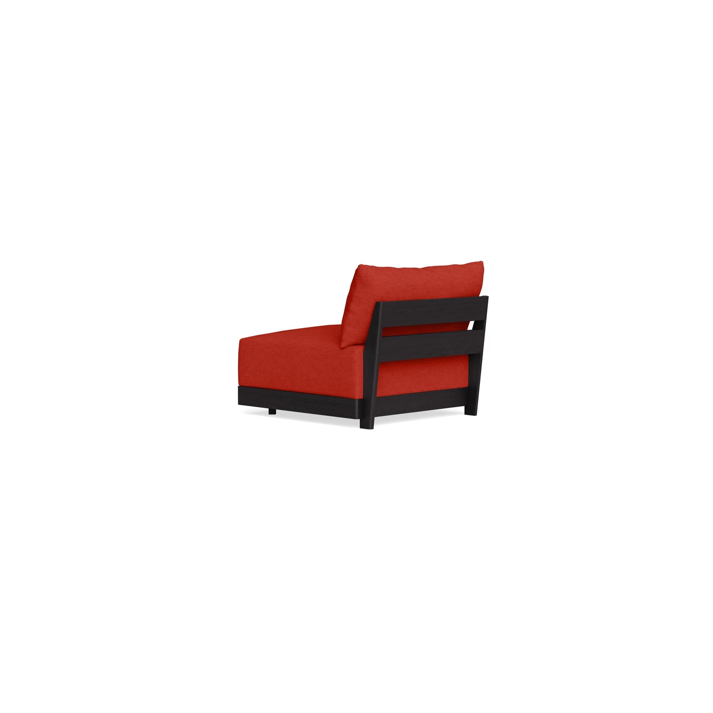 Modular Bondi Black Armless Chair in Cayenne | Memory Foam Blend