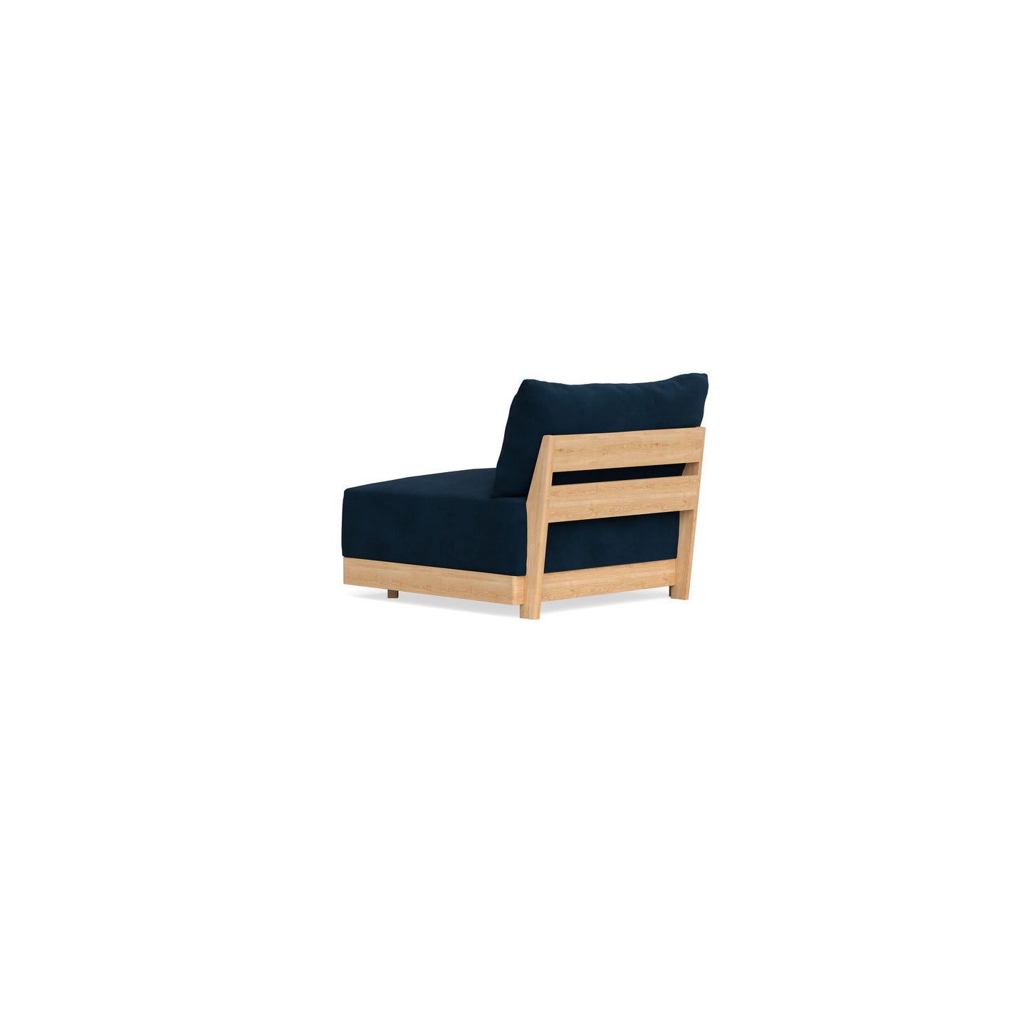 Modular Bondi Latte End Chair in Royal Blue | Memory Foam Blend
