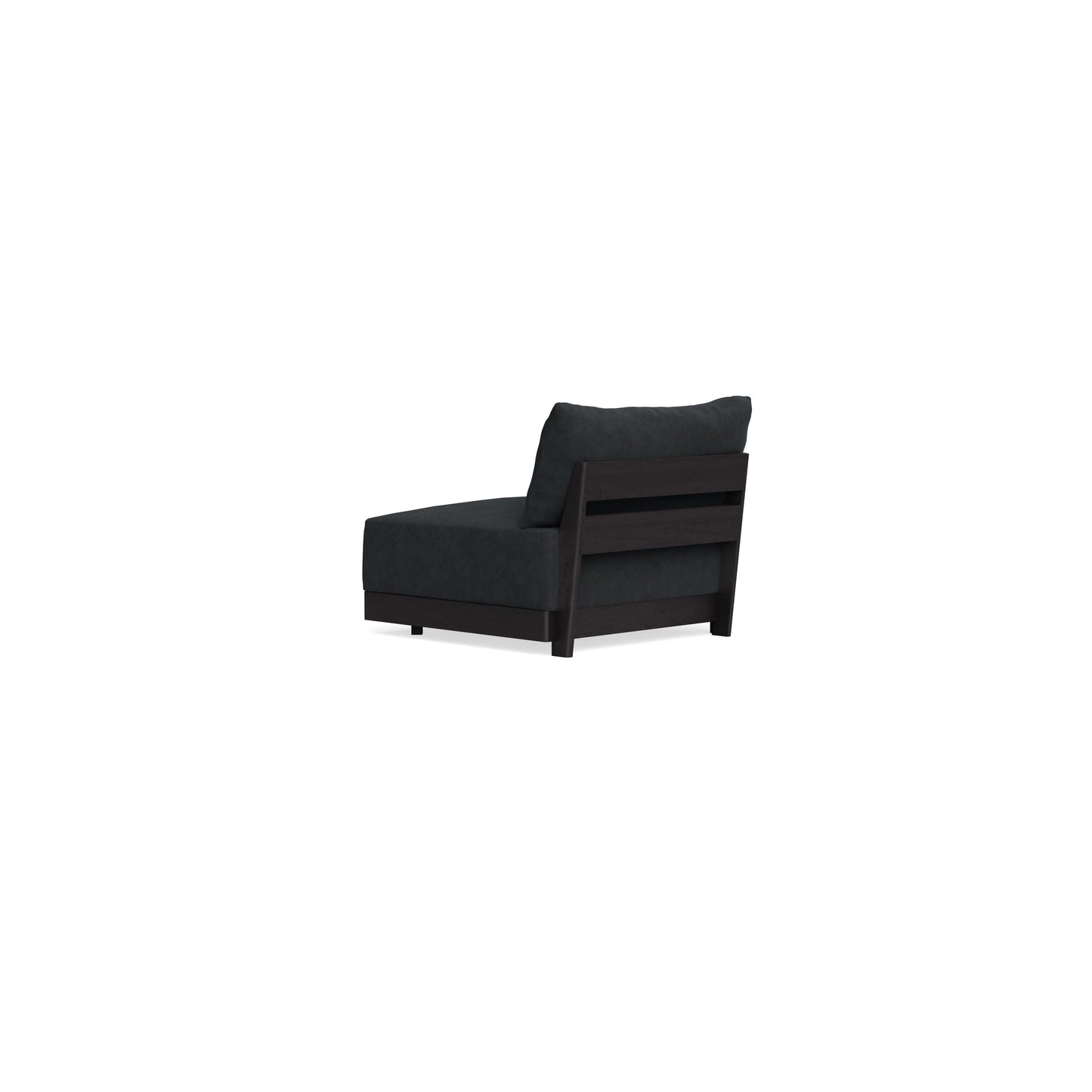 Modular Bondi Black End Chair in Coal | Memory Foam Blend