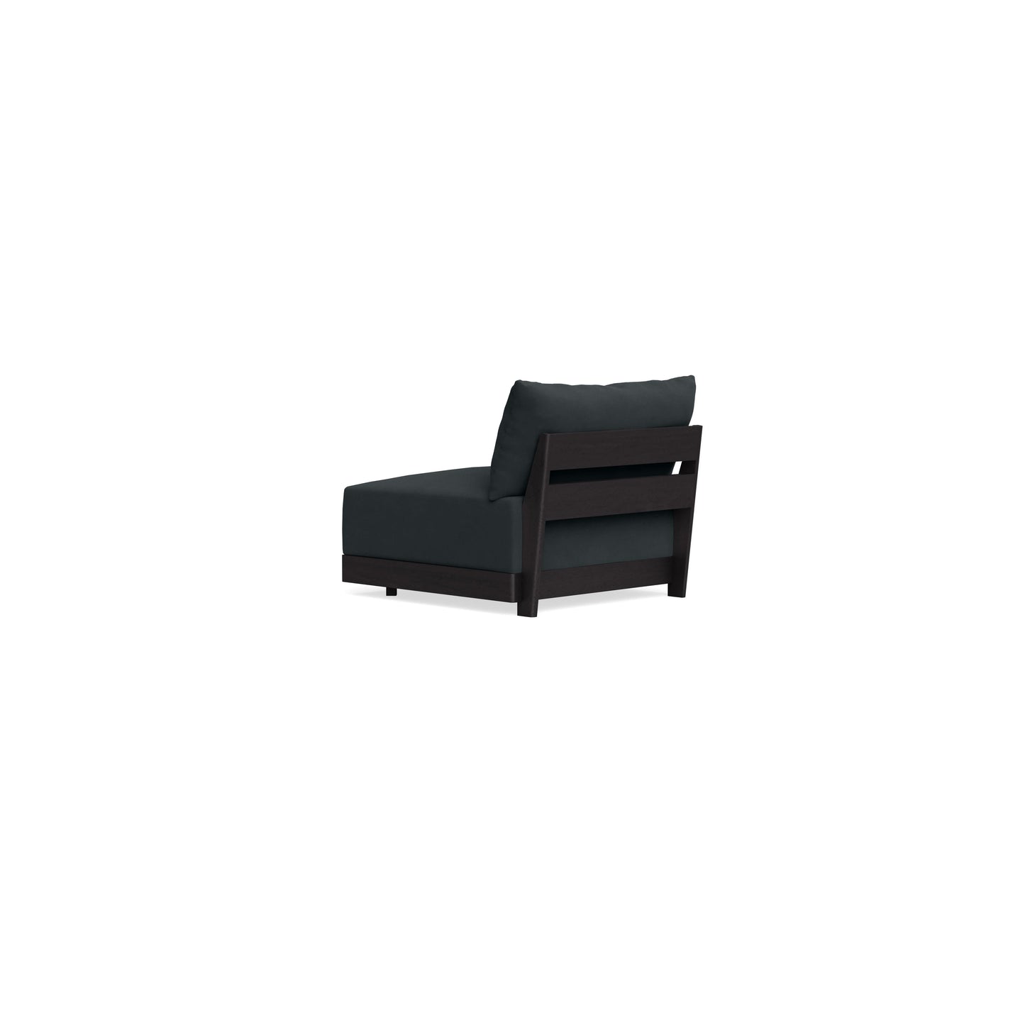 Modular Bondi Black Armless Chair in Obsidian | Memory Foam Blend