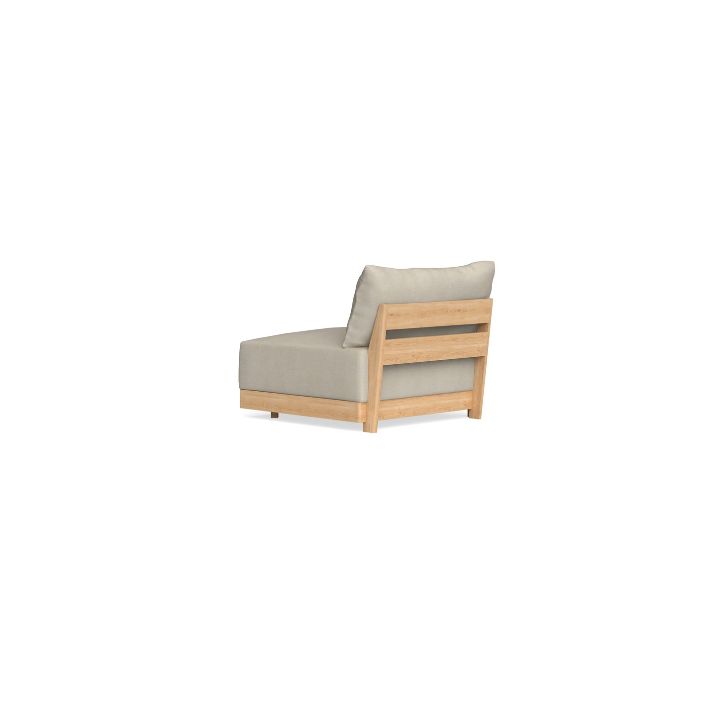 Modular Bondi Latte End Chair in Almond | Memory Foam Blend