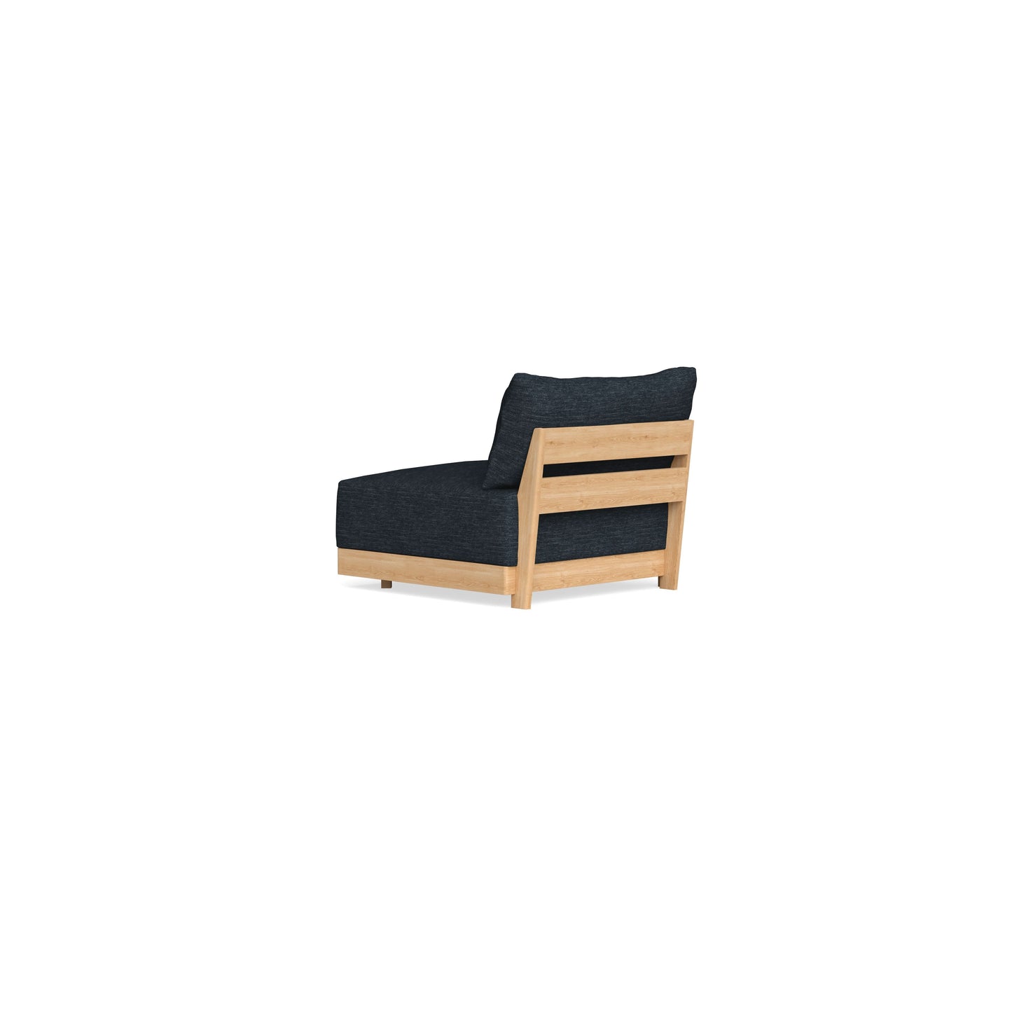Modular Bondi Latte End Chair in Baltic Blue | Memory Foam Blend