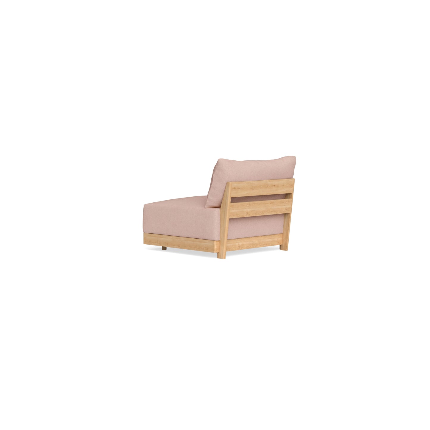 Modular Bondi Latte End Chair in Rose Quartz | Memory Foam Blend