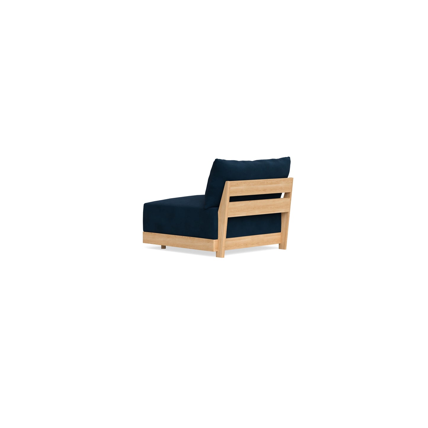 Modular Bondi Latte Armless Chair in Royal Blue | Memory Foam Blend