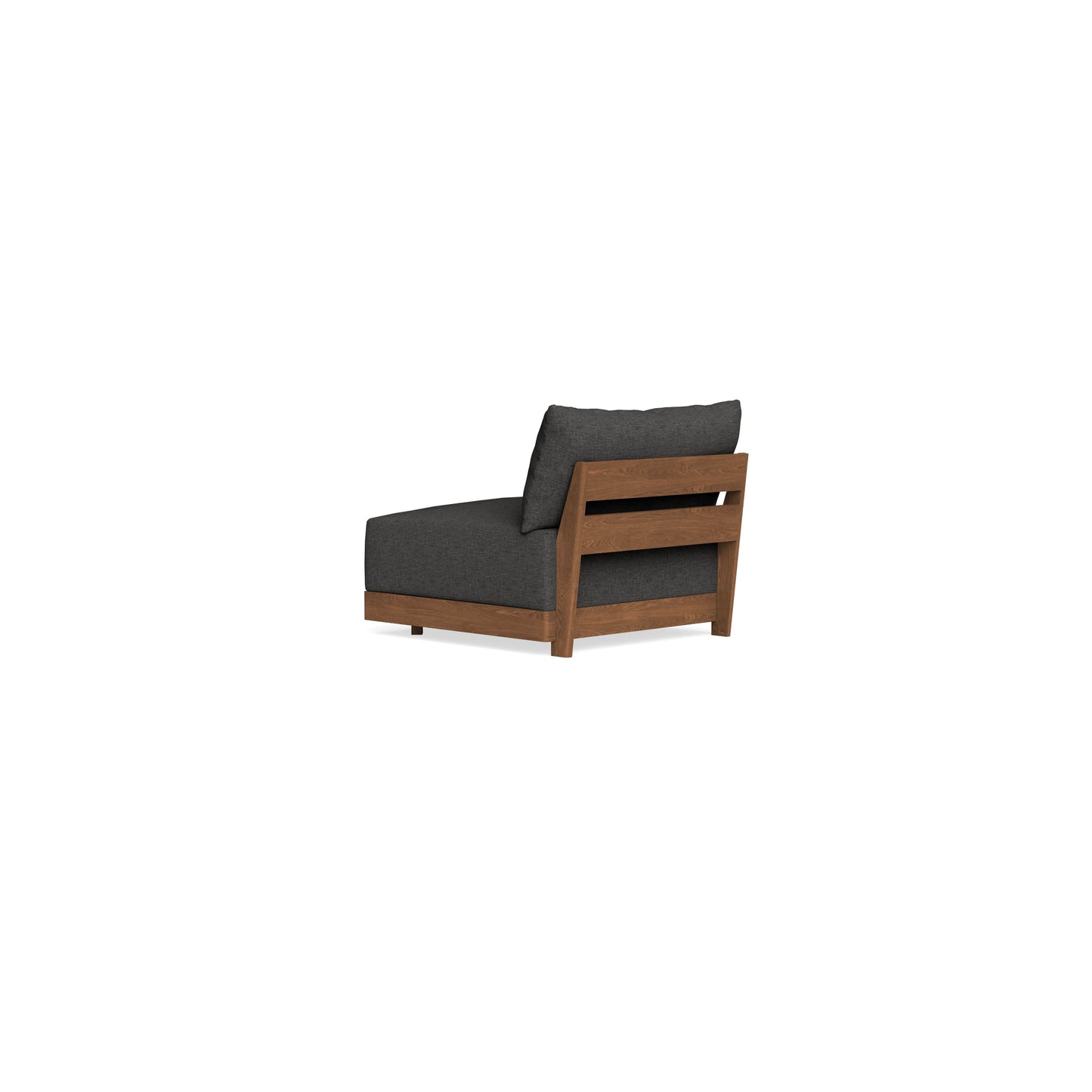 Modular Bondi Espresso Armless Chair in Graphite | Memory Foam Blend