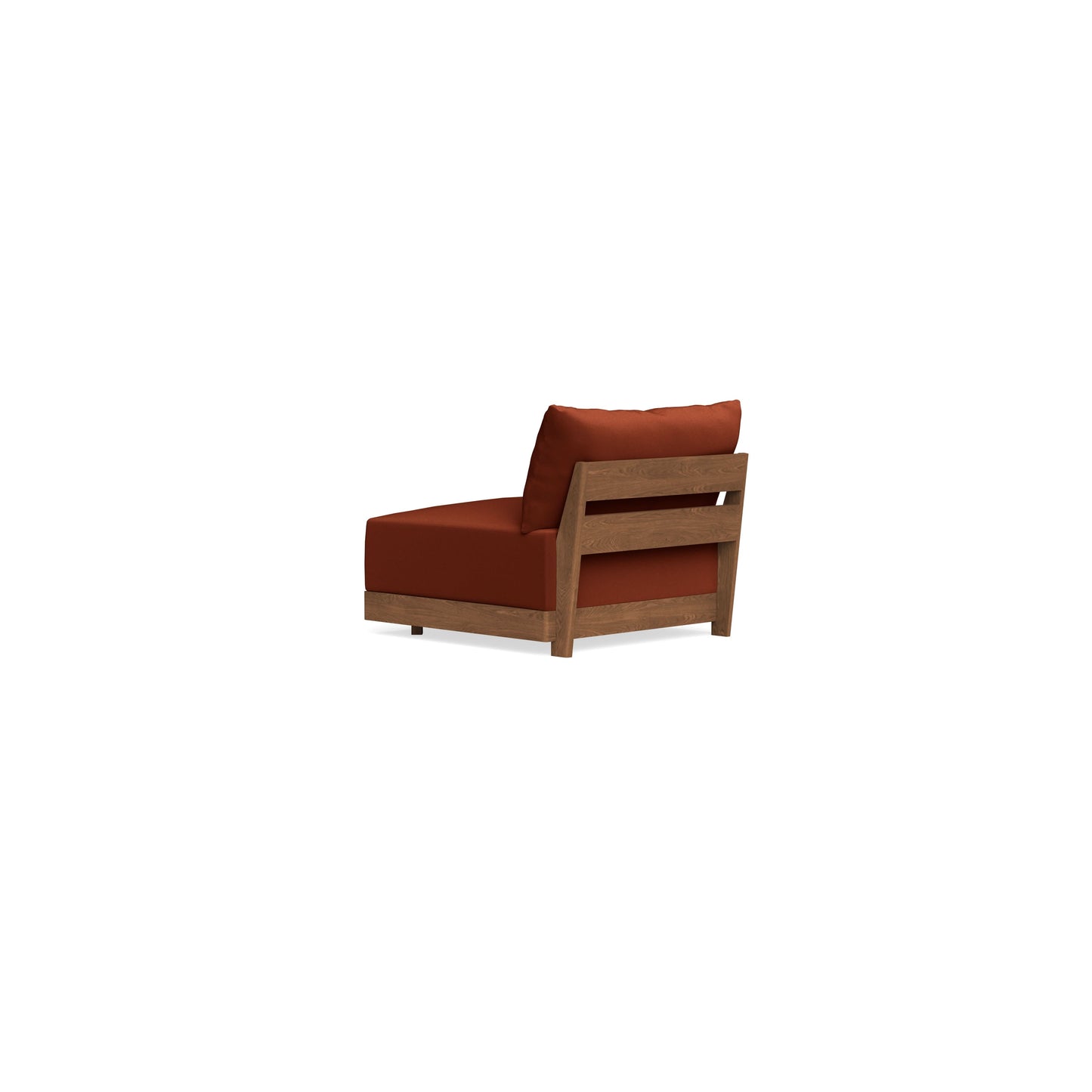 Modular Bondi Espresso Armless Chair in Rust | Memory Foam Blend