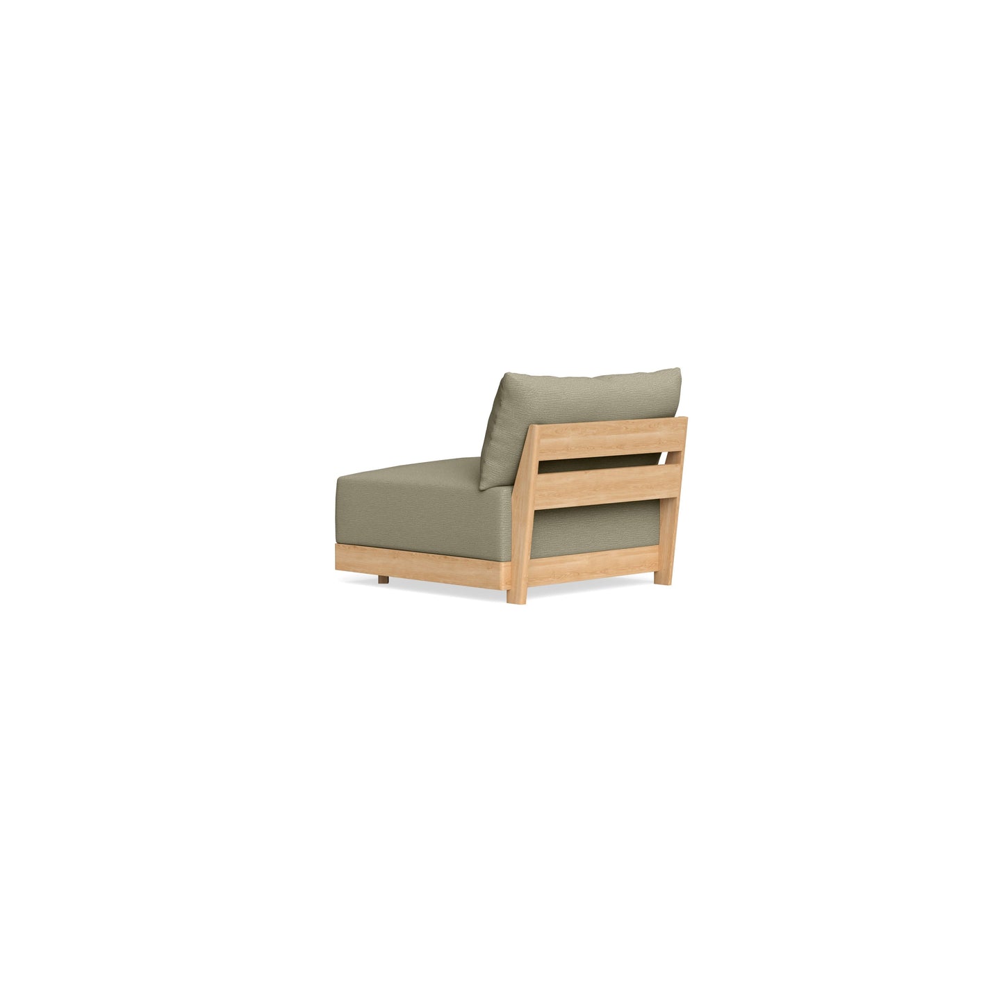 Modular Bondi Latte Armless Chair in Cappuccino | Memory Foam Blend
