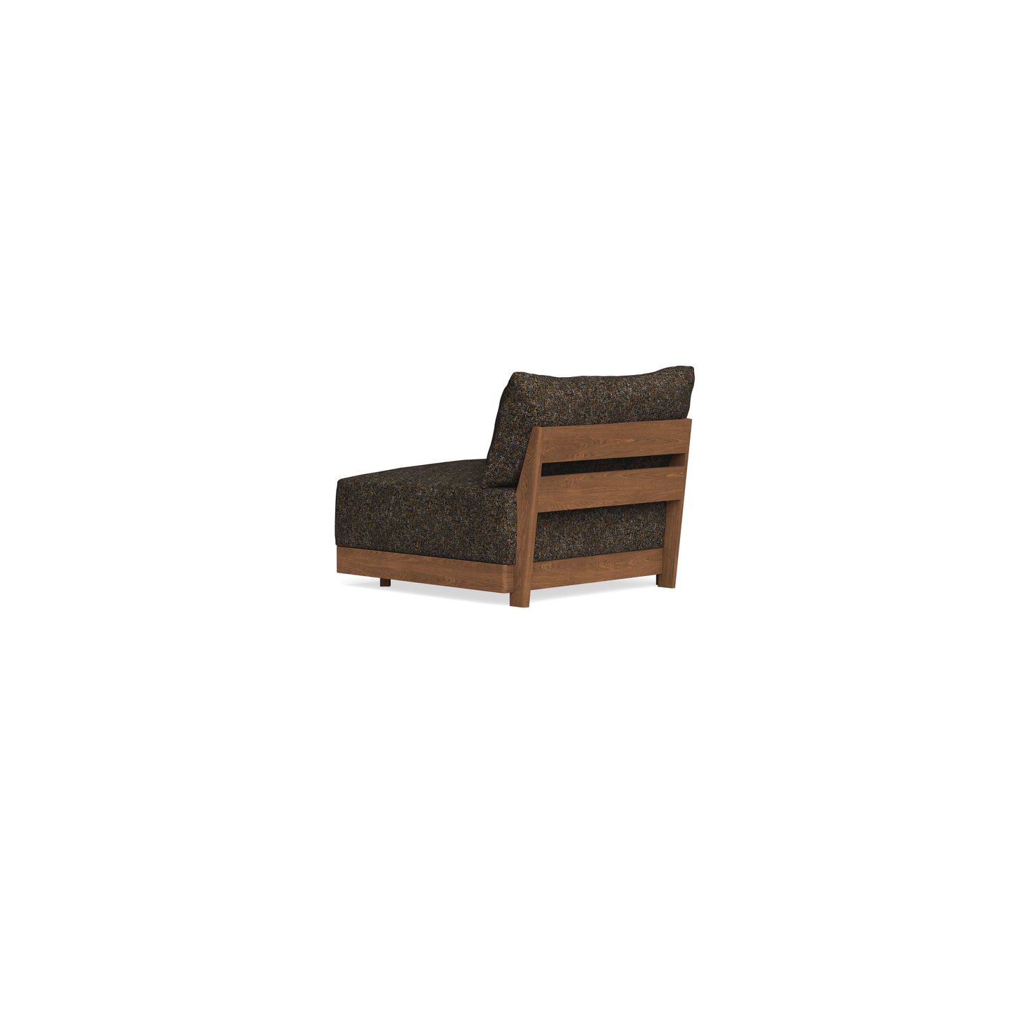 Modular Bondi Espresso End Chair in Phantom | Memory Foam Blend