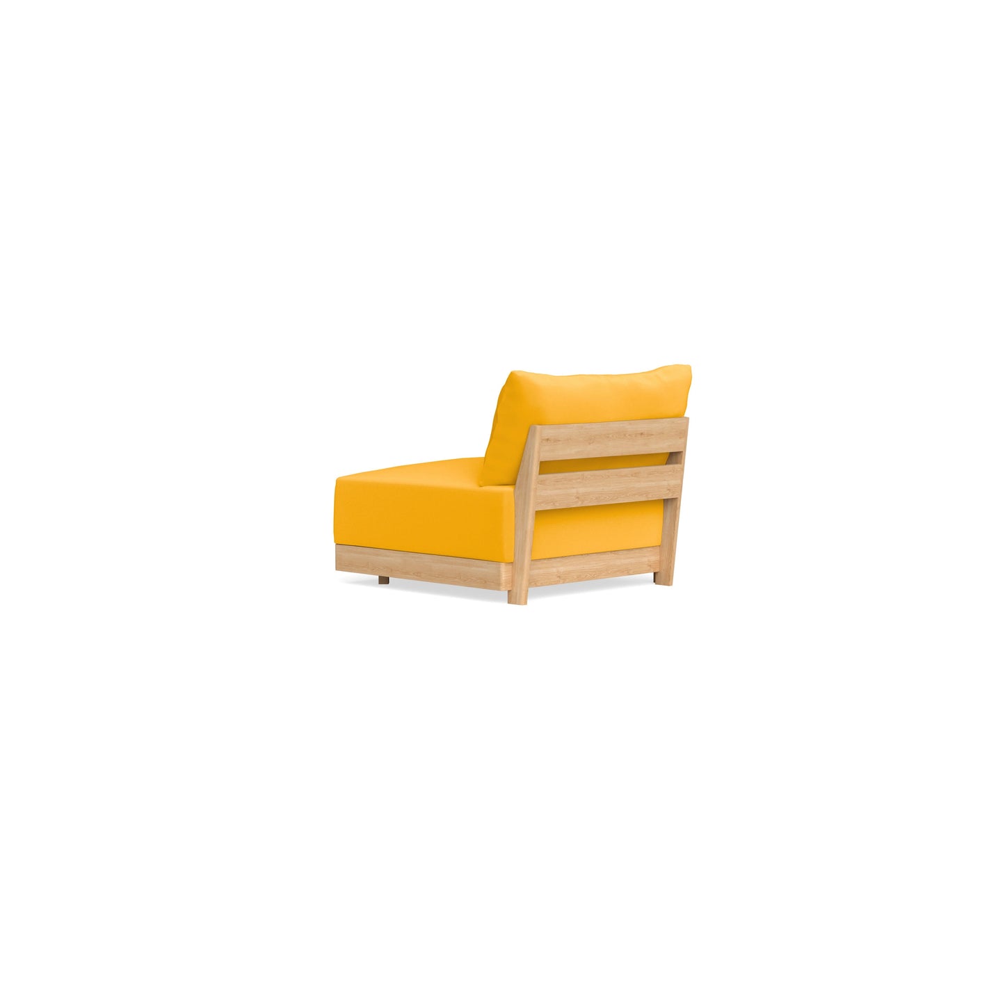 Modular Bondi Latte End Chair in Marigold | Memory Foam Blend