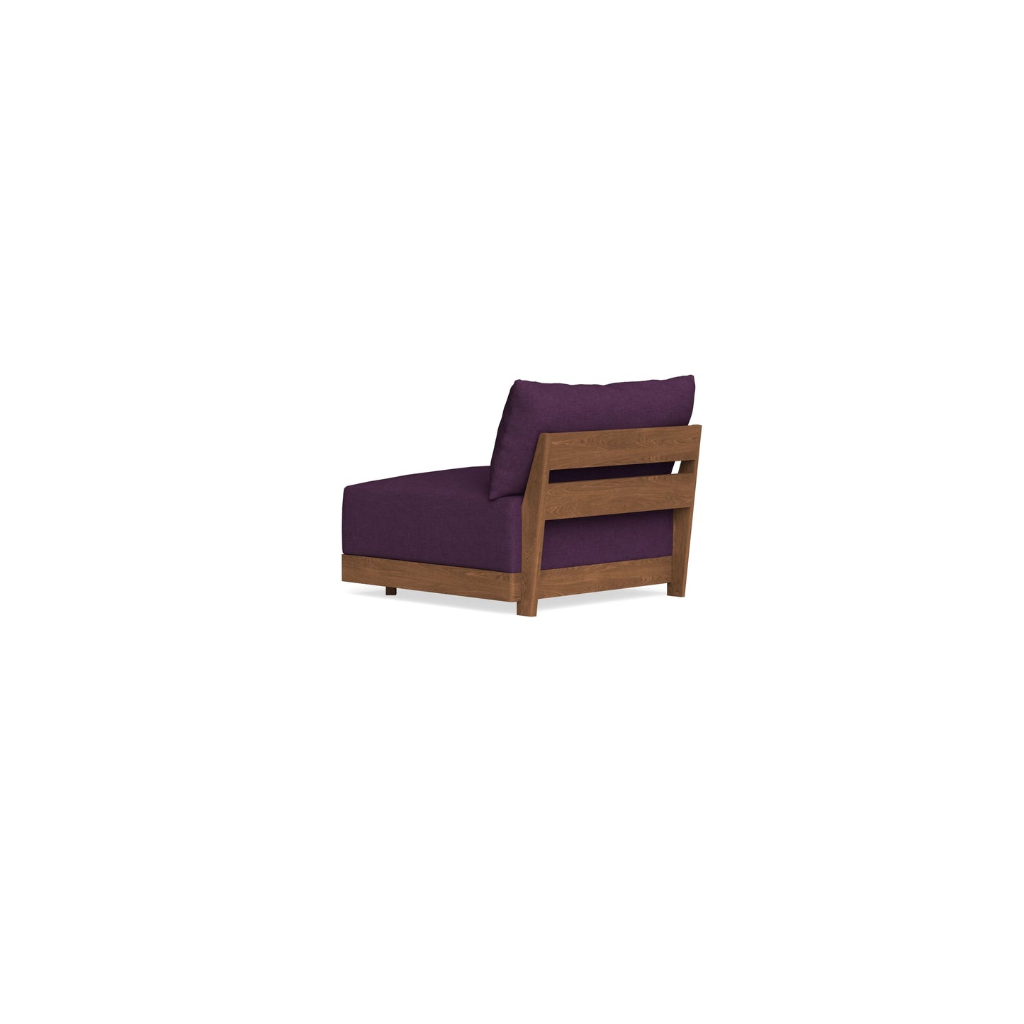 Modular Bondi Espresso Armless Chair in Aubergine | Memory Foam Blend