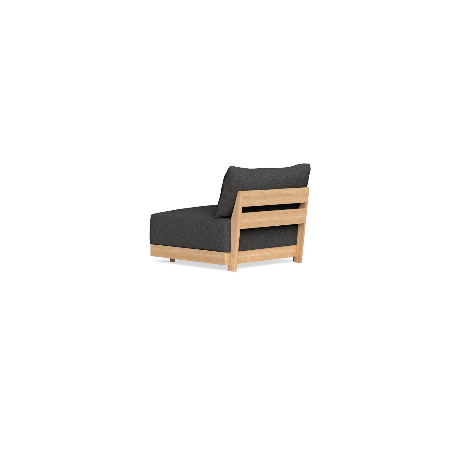 Modular Bondi Latte End Chair in Graphite | Memory Foam Blend