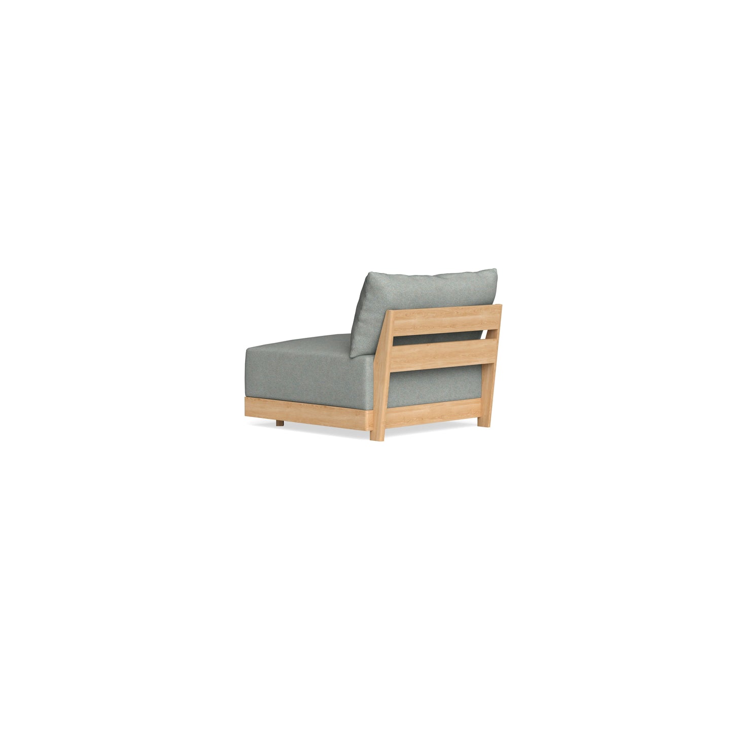 Modular Bondi Latte Armless Chair in Spa | Memory Foam Blend