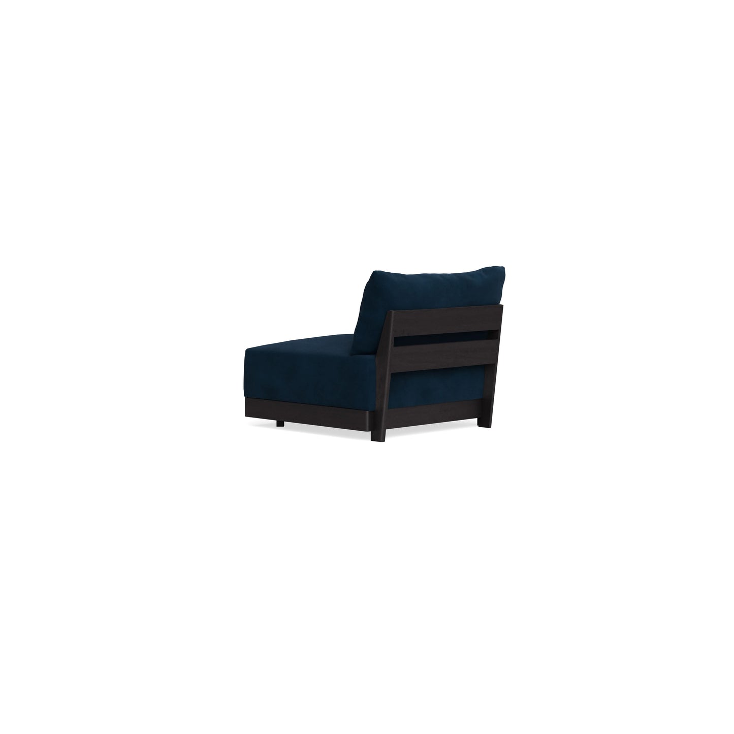 Modular Bondi Black End Chair in Royal Blue | Memory Foam Blend
