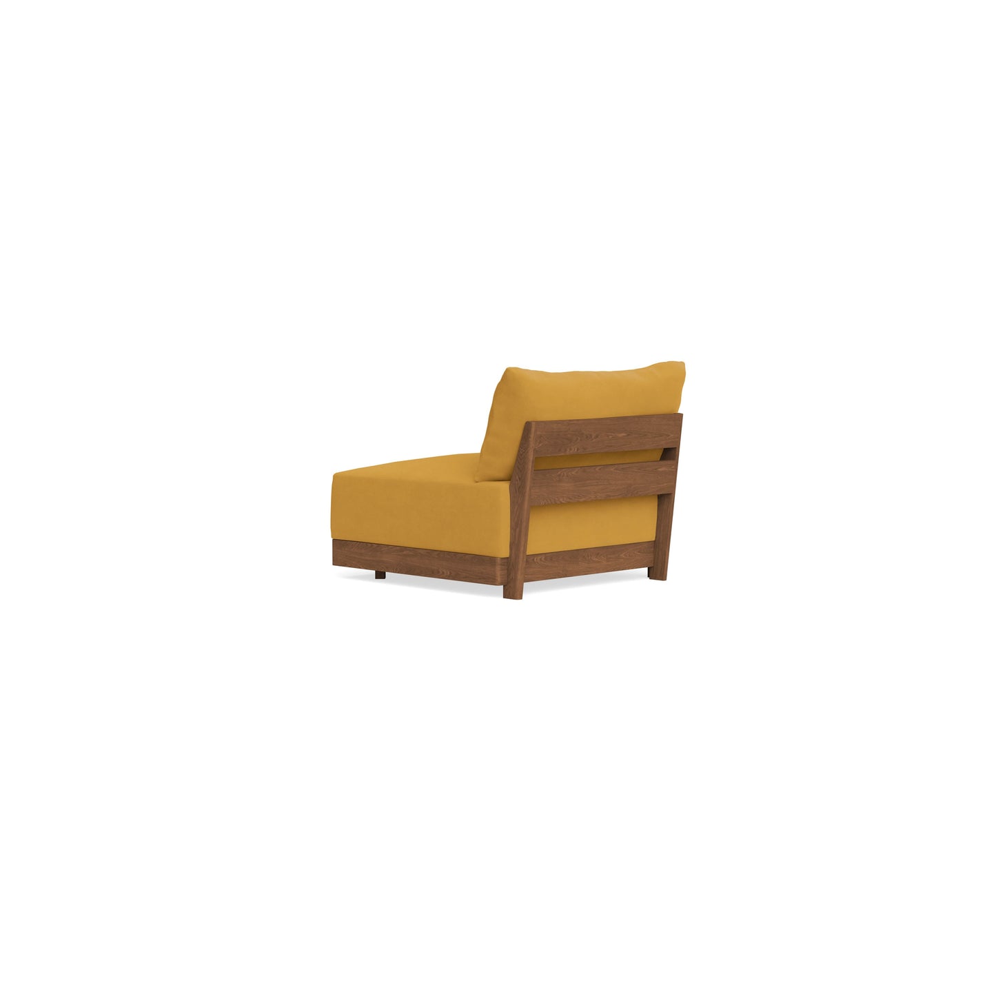 Modular Bondi Espresso End Chair in Honey | Memory Foam Blend
