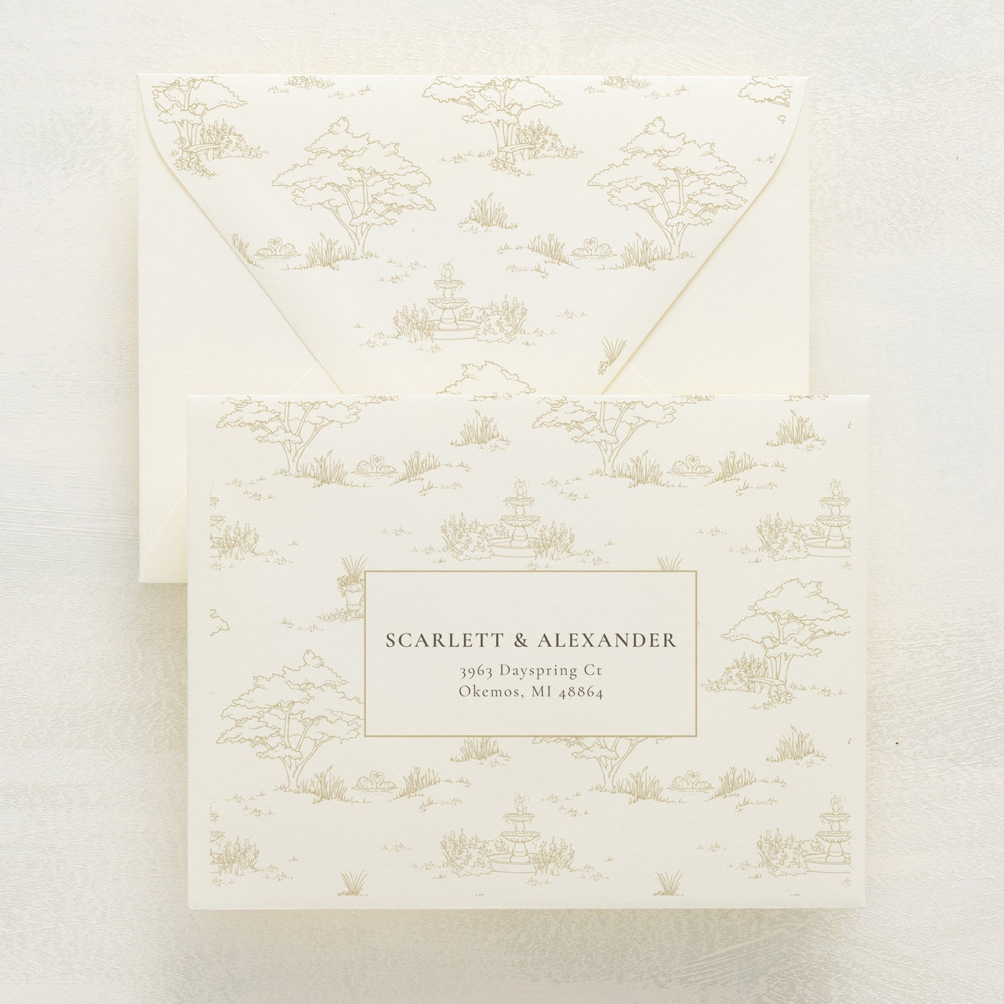 (Sample) Swan Lake Addressed Envelopes