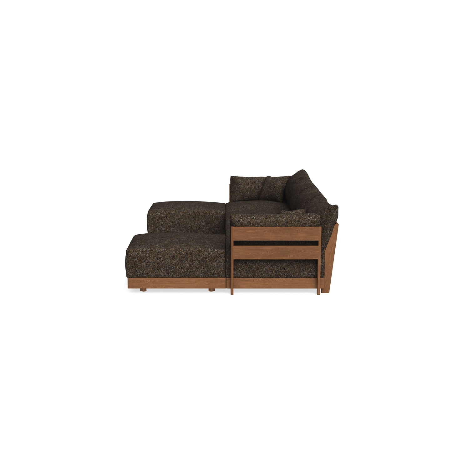 Modular Bondi Espresso 4-Seater U-Sectional in Phantom | Memory Foam Blend