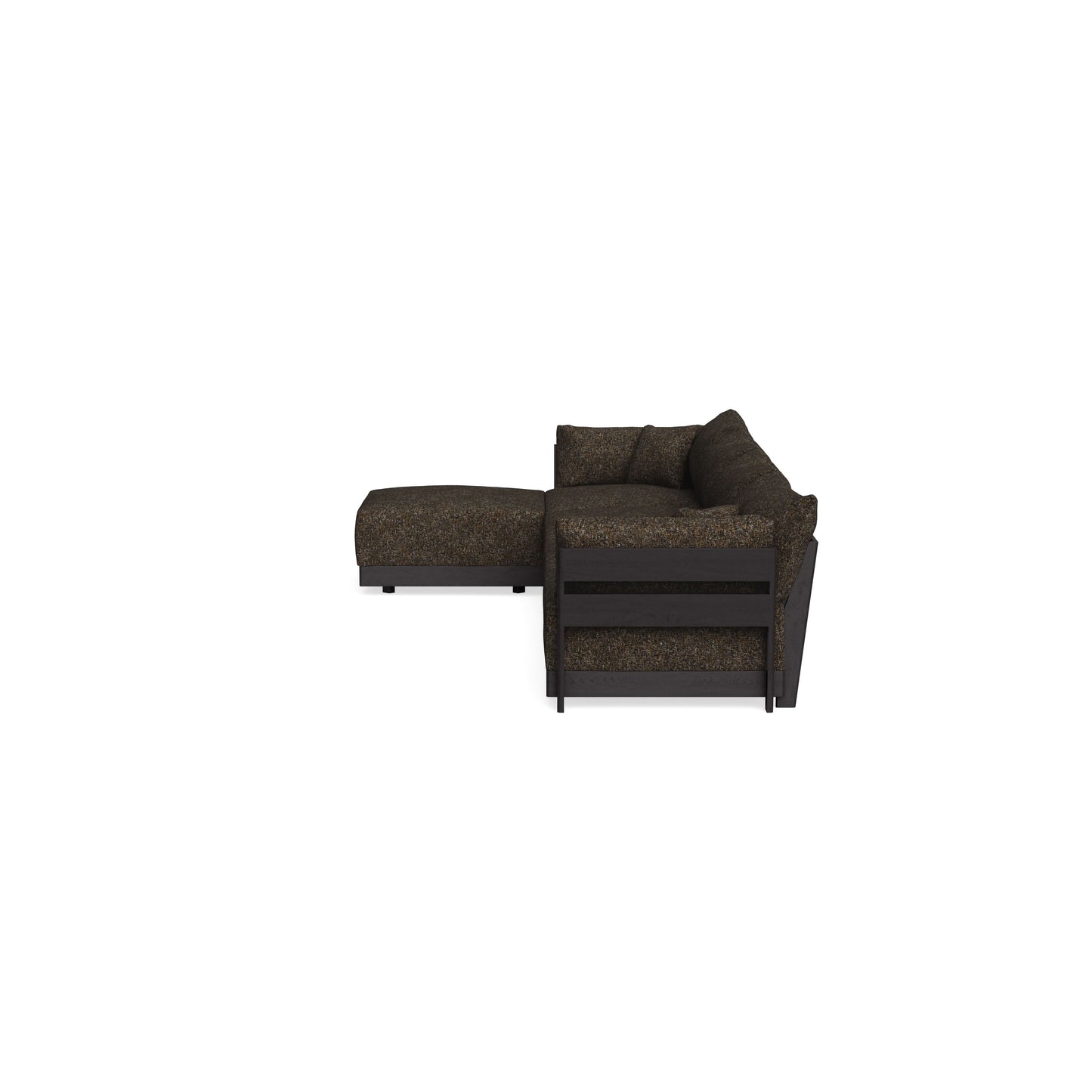 Modular Bondi Black 4-Seater Sectional in Phantom | Classic Blend